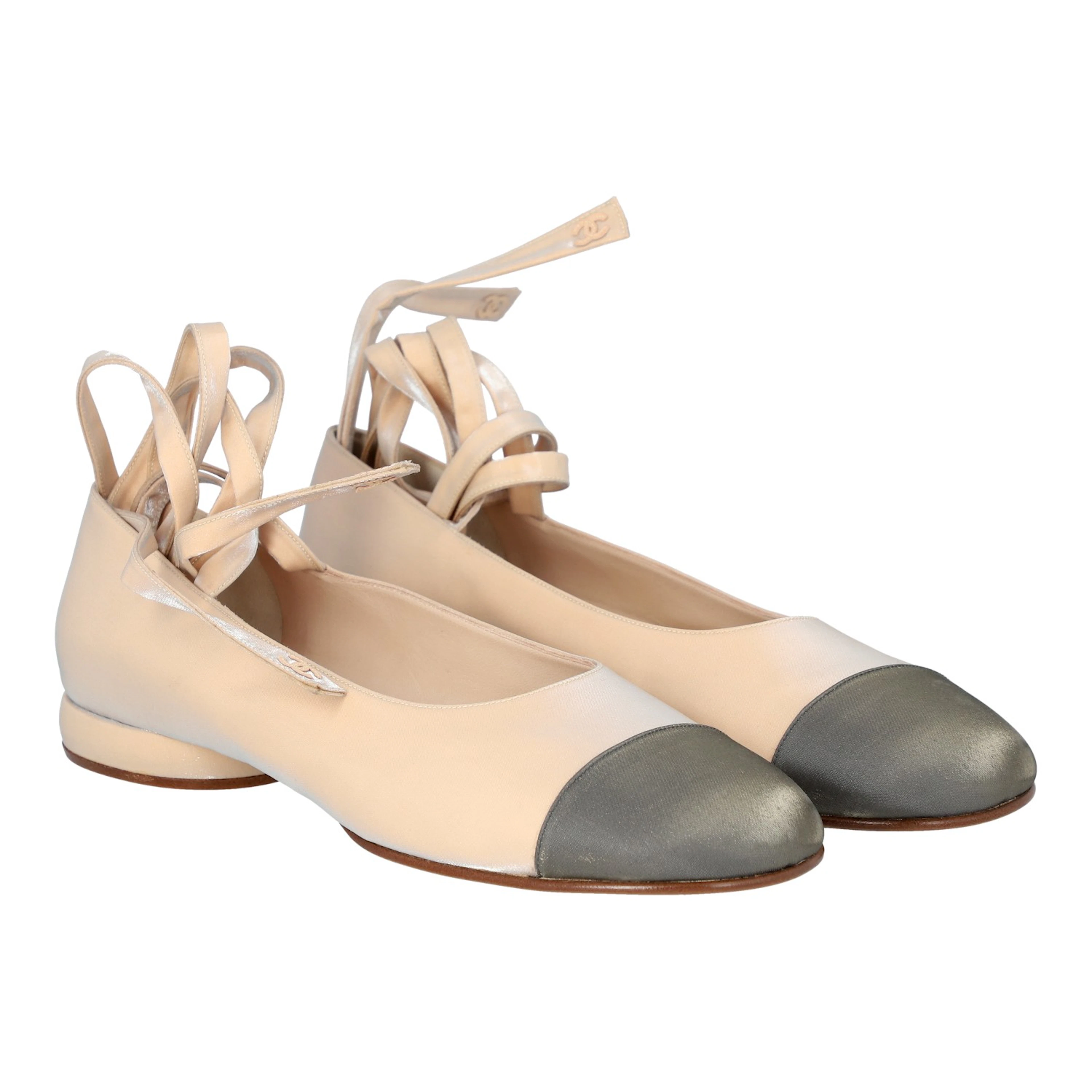 CHANEL VINTAGE Ballerinas, Gr. 39,5.