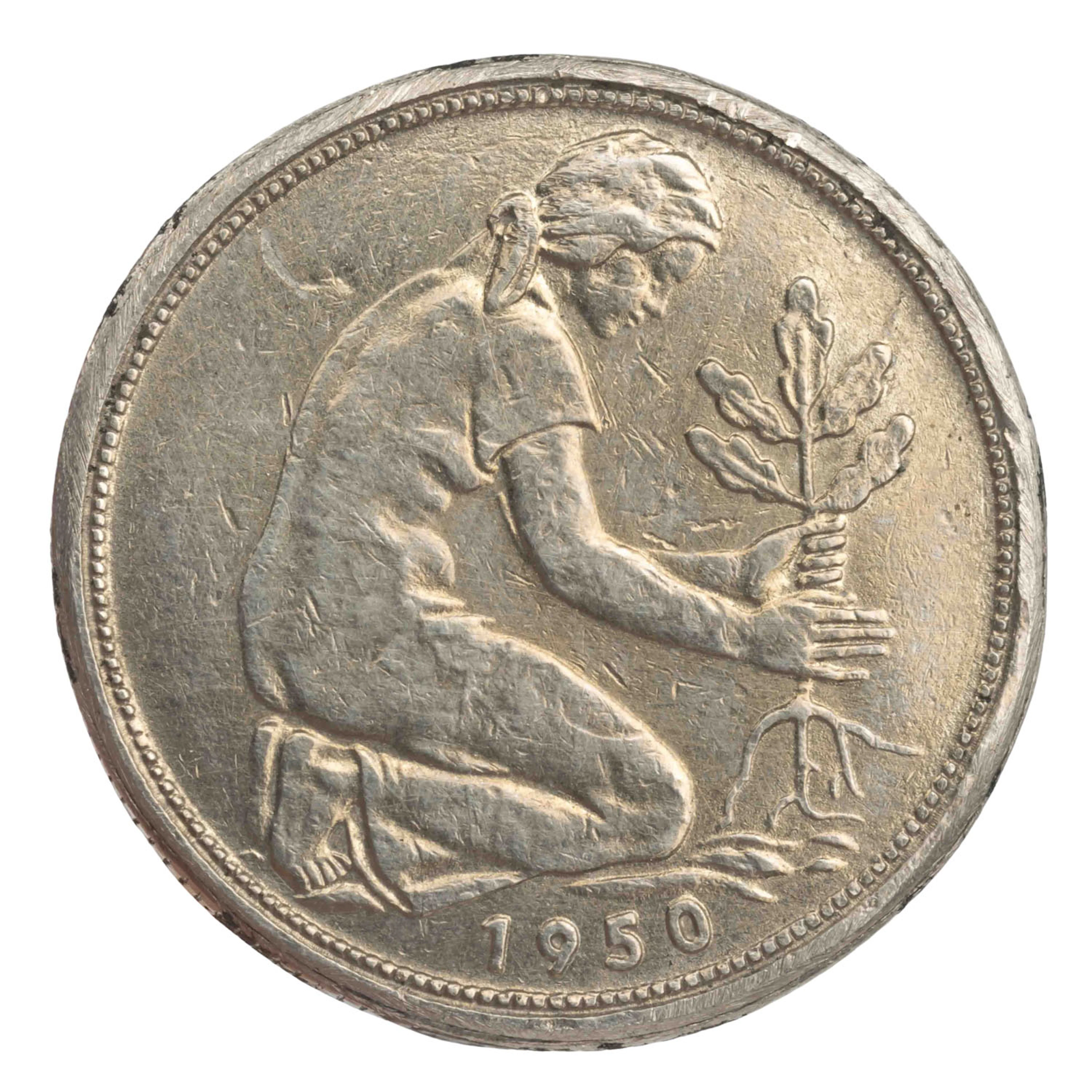 BRD – 50 Pfennig 1950/G, Bank Deutscher Länder