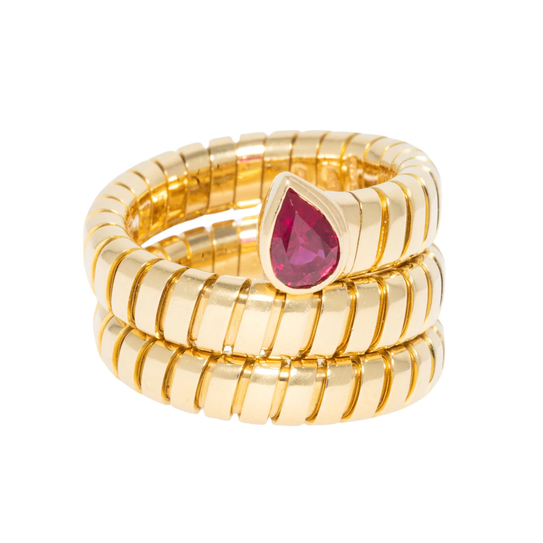 BULGARI Ring "Serpenti Tubogas" mit Rubin