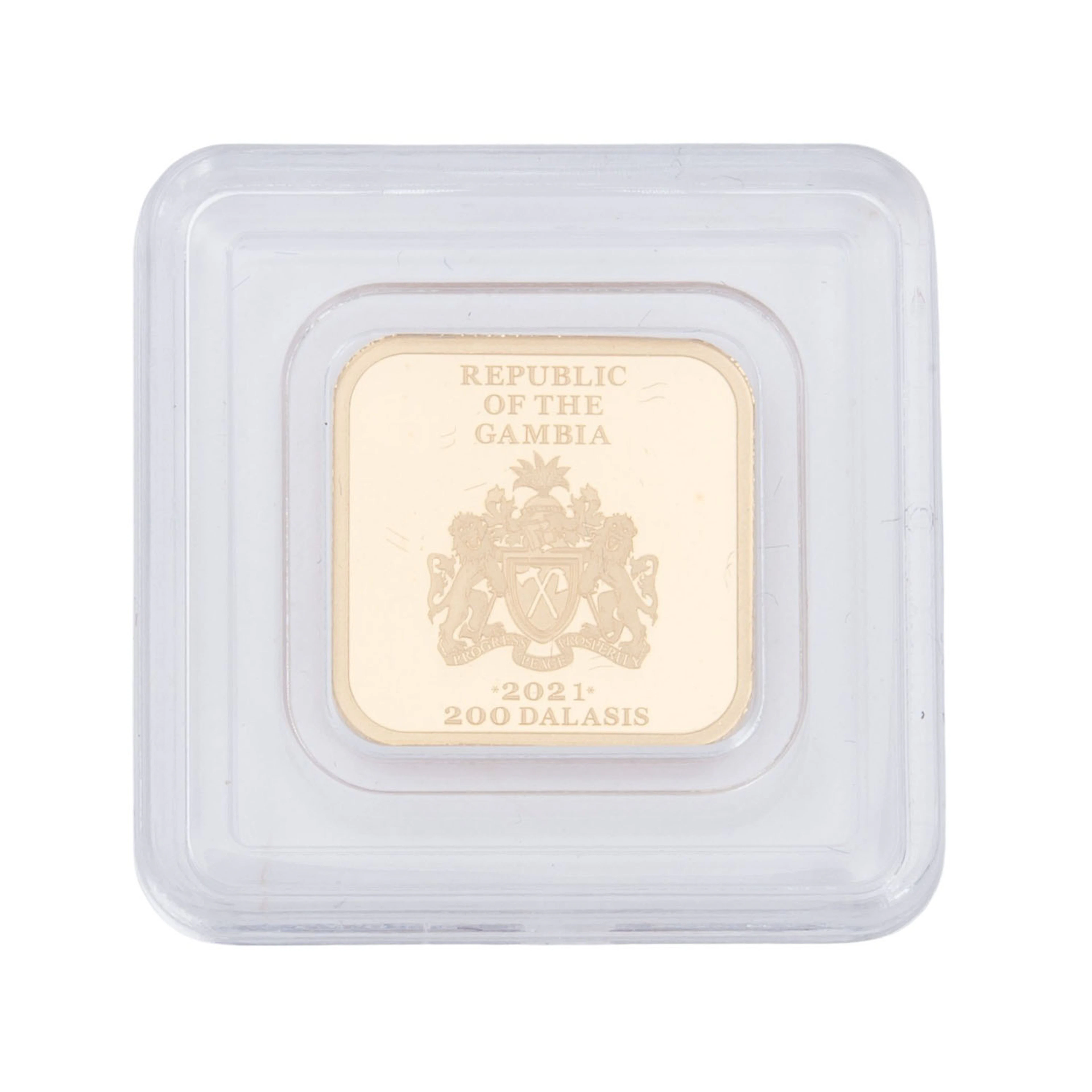 Republic of Gambia - 200 Dalasis 2018, Golden India, GOLD, 1 Gramm