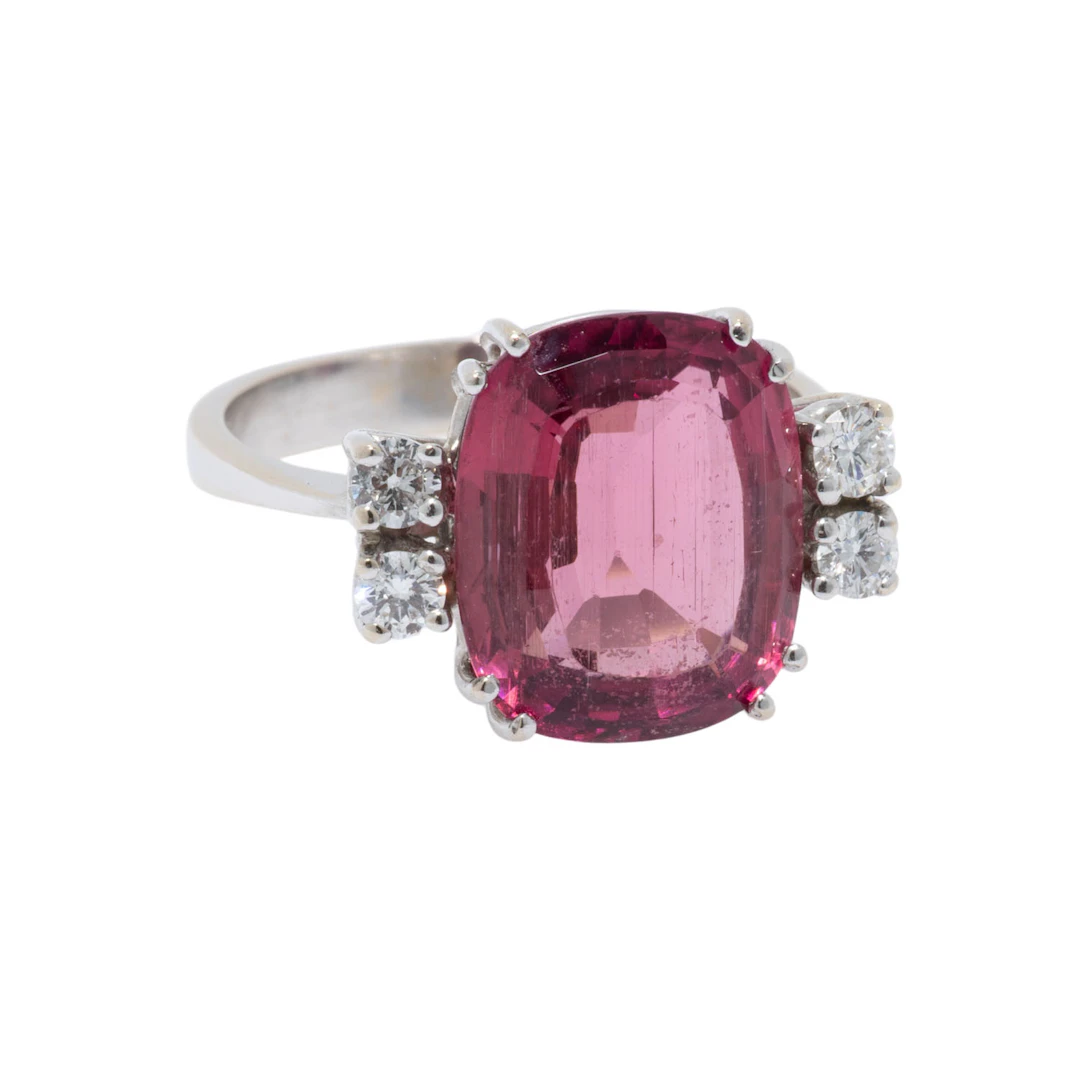 Ring mit Rubellit und Brillanten
