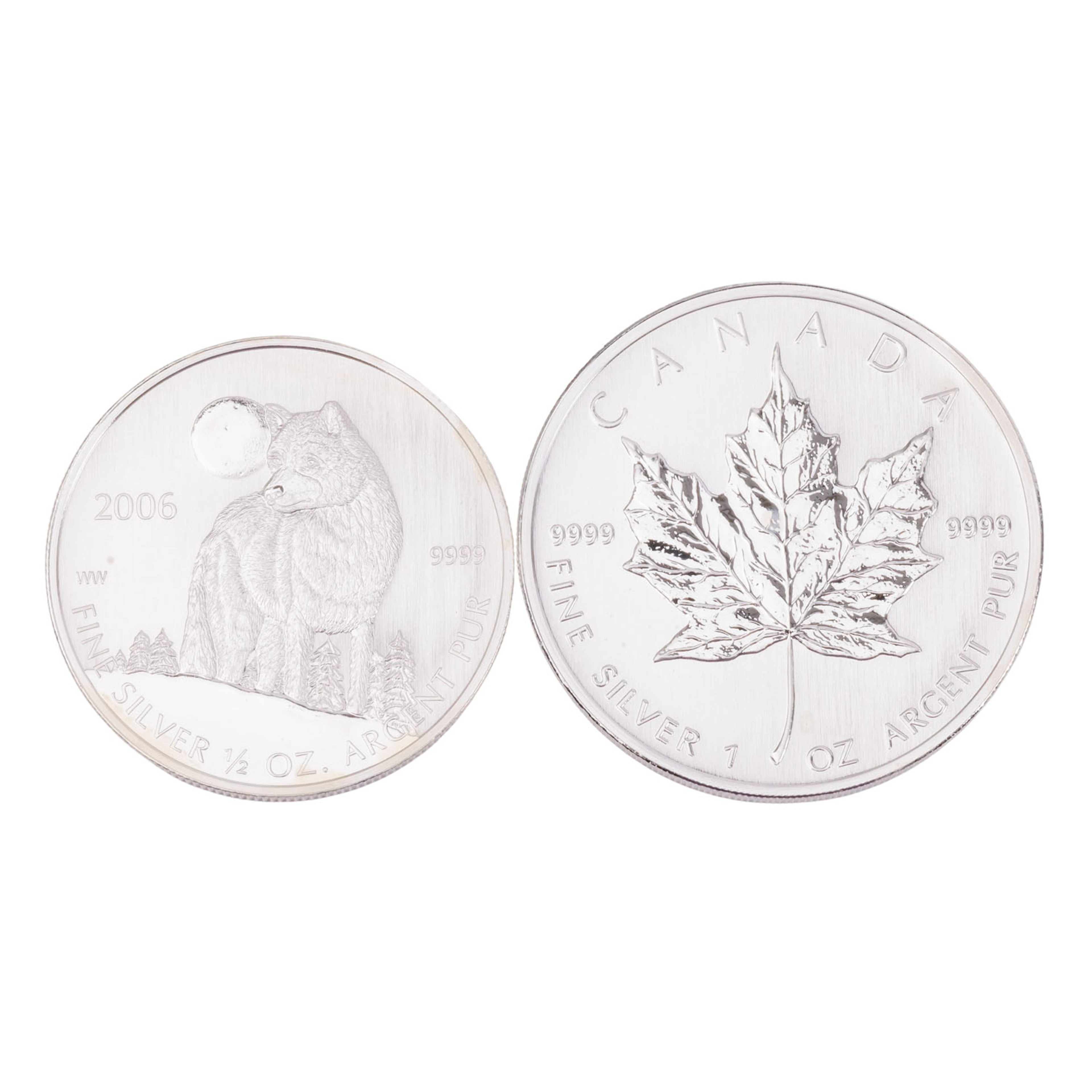 Kanada /SILBER - 2-tlg. Lot 1/2 oz & 1oz 2006