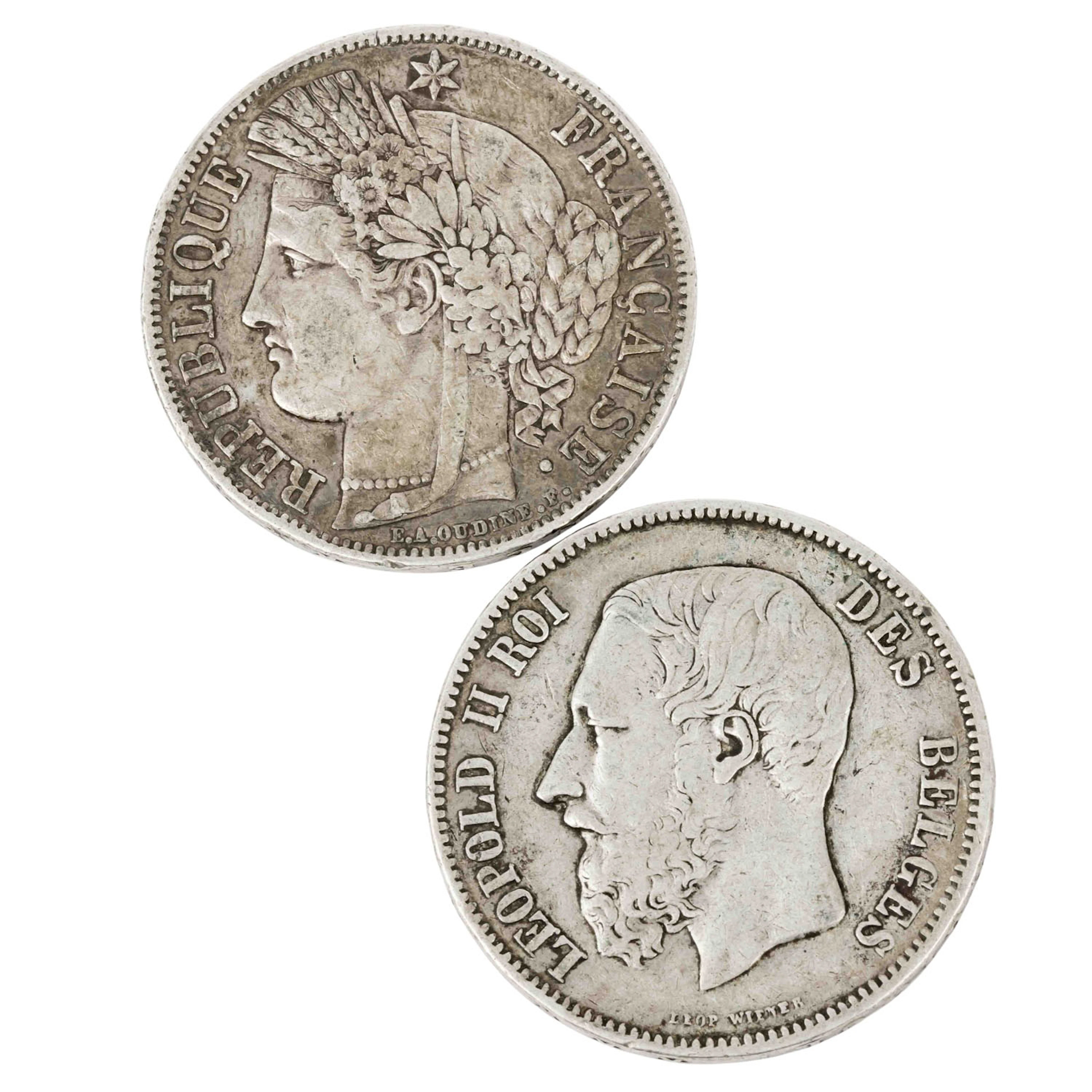 Belgien/Frankreich/SILBER – kleines Lot Silbermünzen
