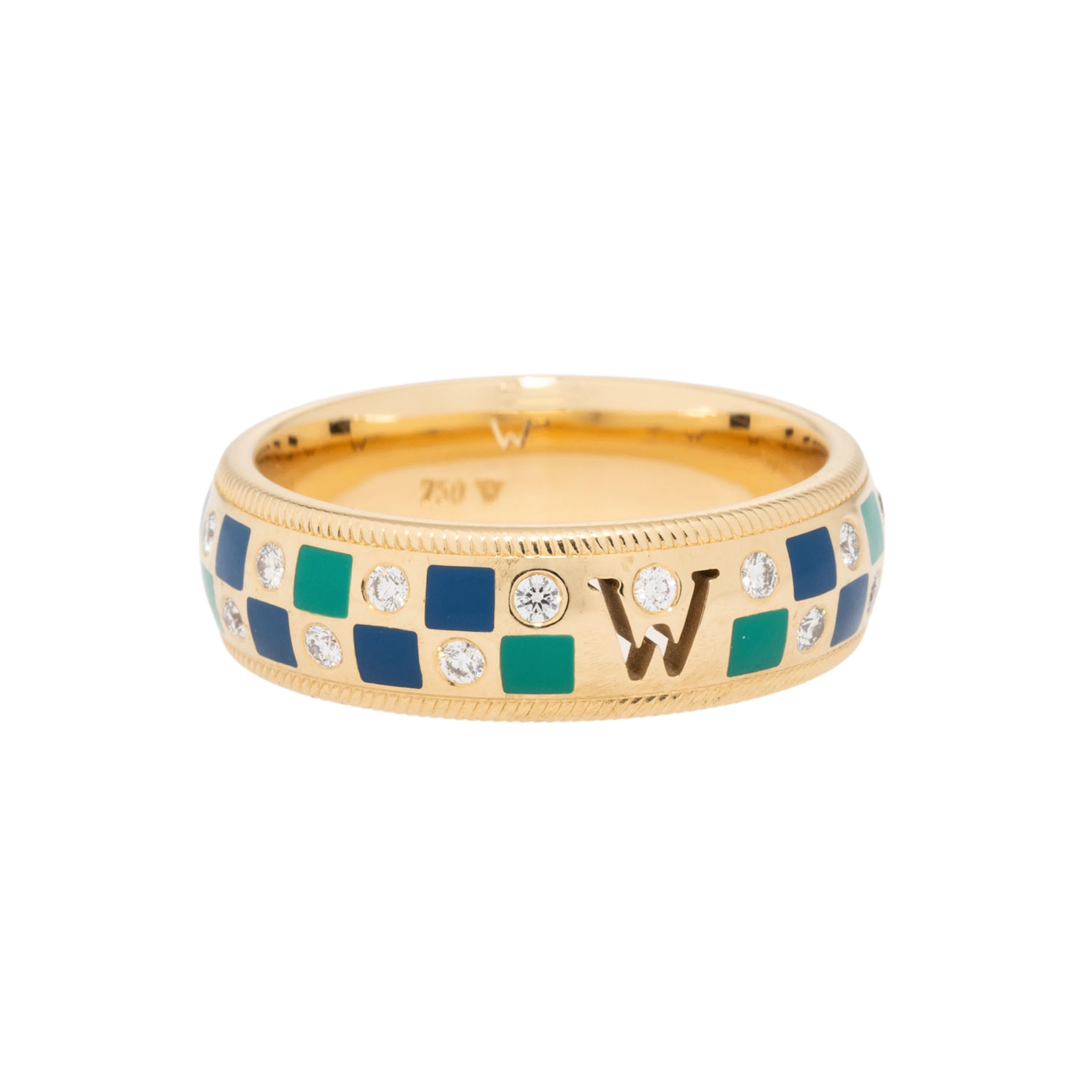 WELLENDORFF Ring "Evergreen" mit Email und Brillanten