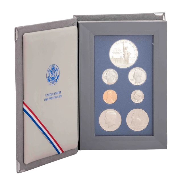 USA/SILBER Kursmünzensatz 2,41 Dollar 1986 "Prestige"