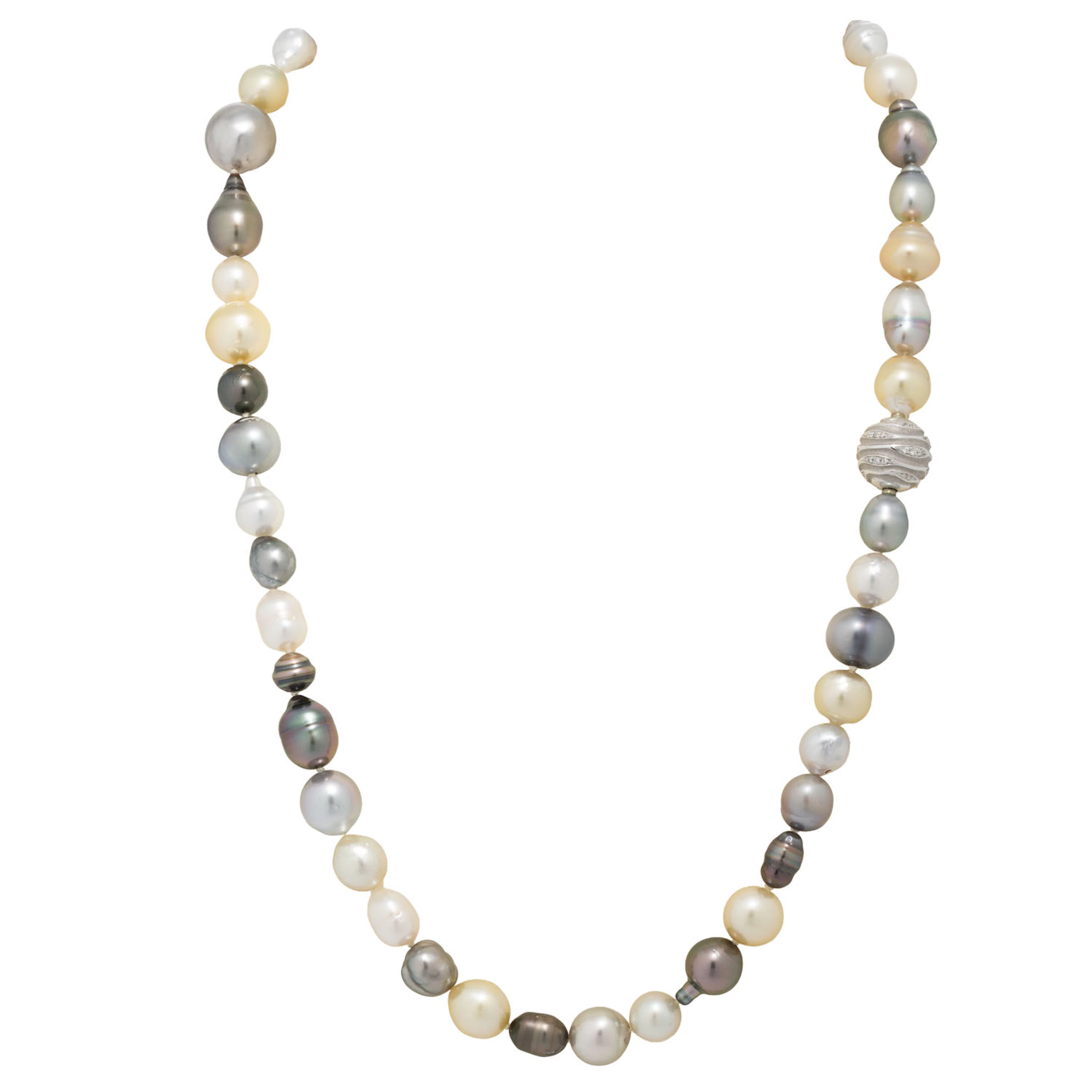 Collier aus Südsee- und Tahitiperlen