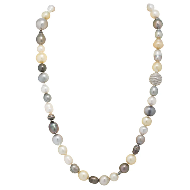 Collier aus Südsee- und Tahitiperlen