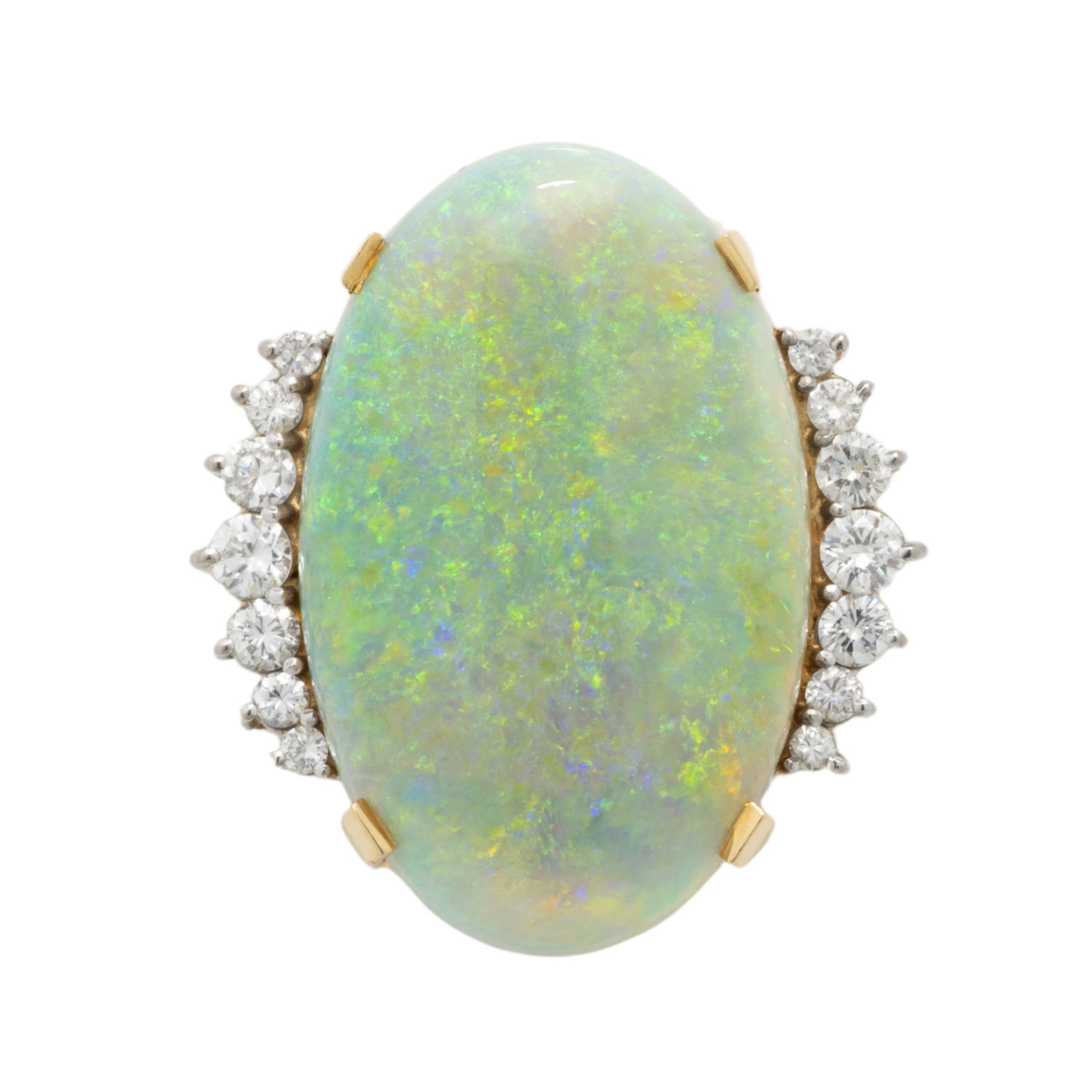 Anhänger mit schönem Opal-Cabochon von ca. 10 - 12 ct