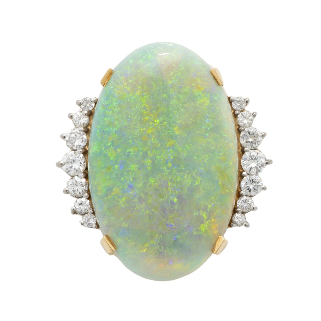 Anhänger mit schönem Opal-Cabochon von ca. 10 - 12 ct