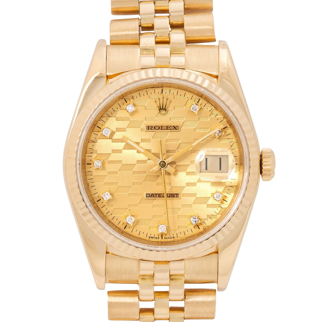 ROLEX Vintage Datejust 36 seltene "Chevrolet Diamond Dial" Ref 16018