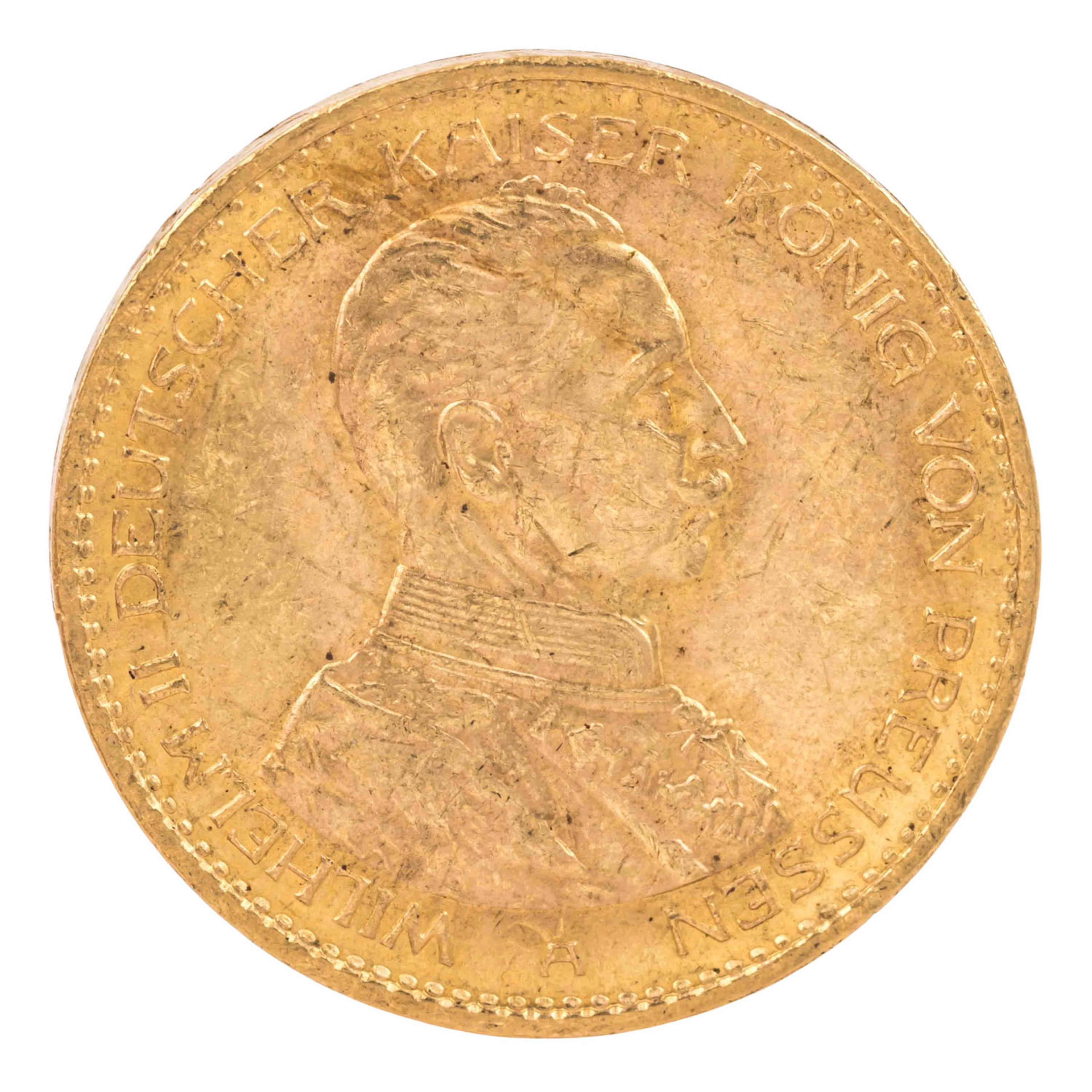 Dt. Kaiserreich /GOLD - Preußen, Wilhelm II. 20 Mark (Uniform) 1914-A