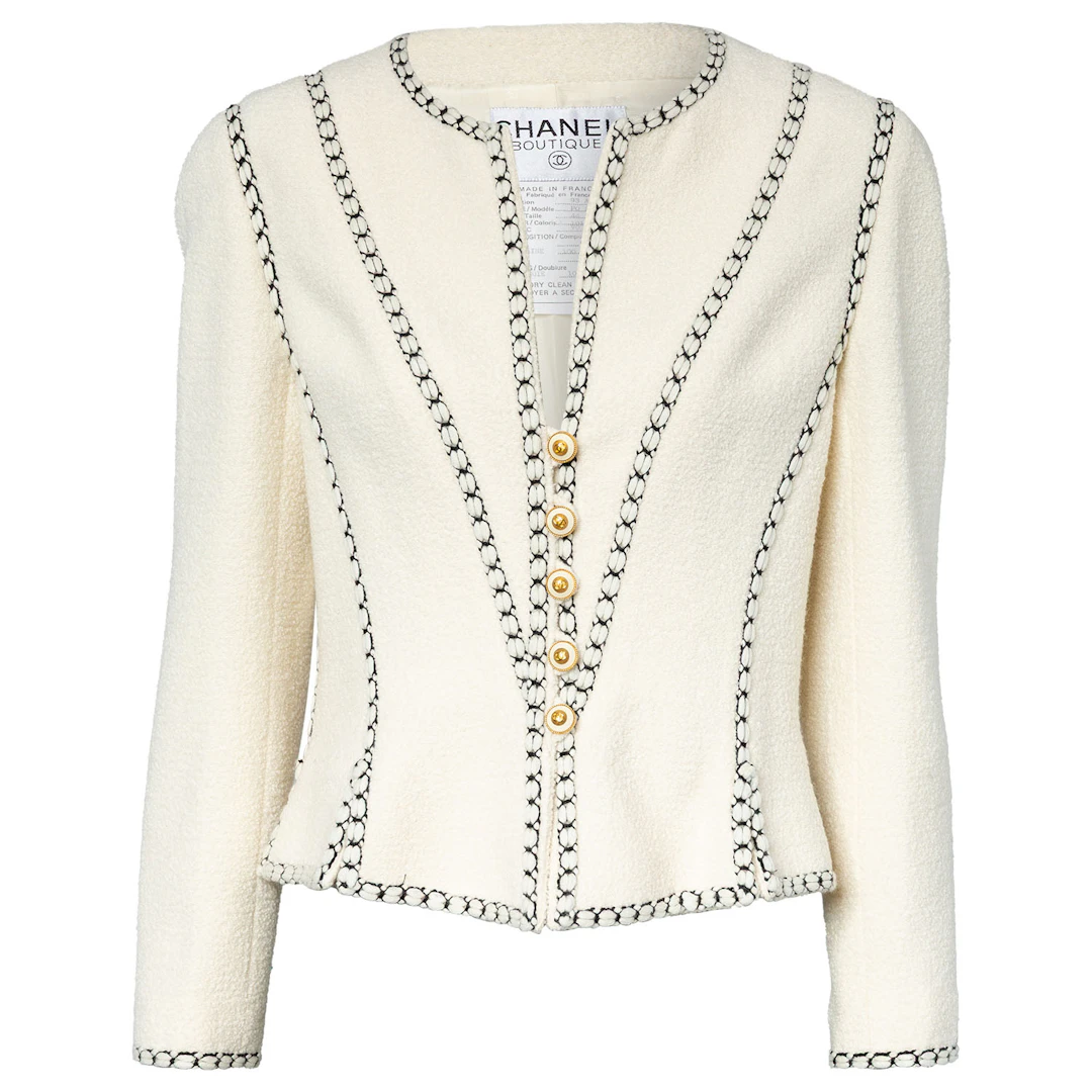 CHANEL BOUTIQUE VINTAGE Jacke, Gr. ca. 38, Koll.: A 1993.
