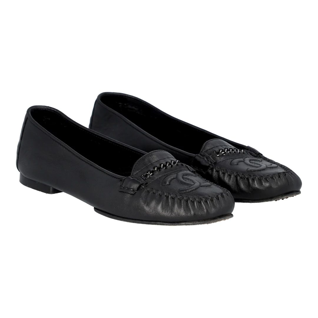 CHANEL VINTAGE Ballerinas, Gr. 38,5.