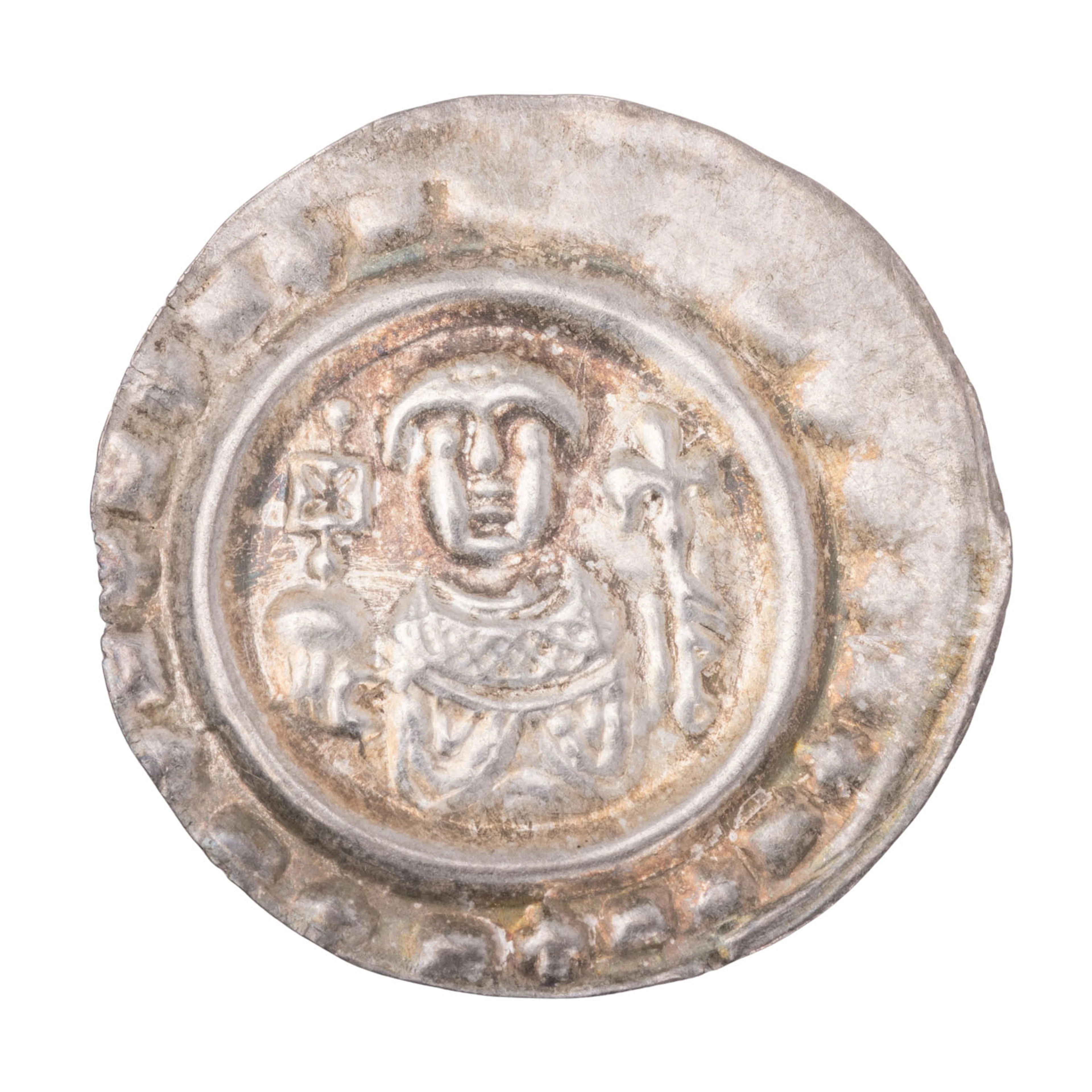 Weingarten - Brakteat um 1240, Abt Hugo von Montfort (1232-1242)