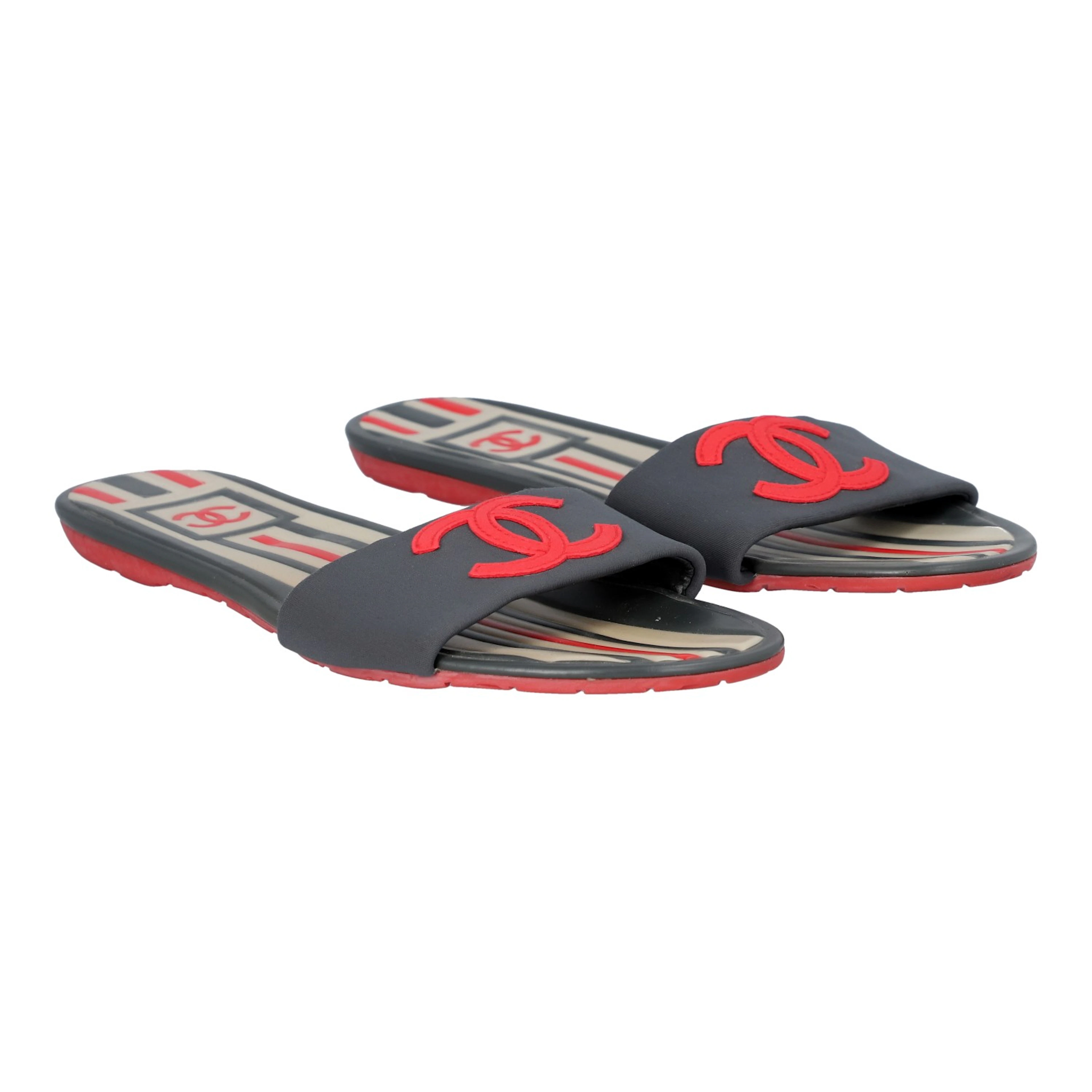 CHANEL VINTAGE Sandalen, Gr. 37,5.