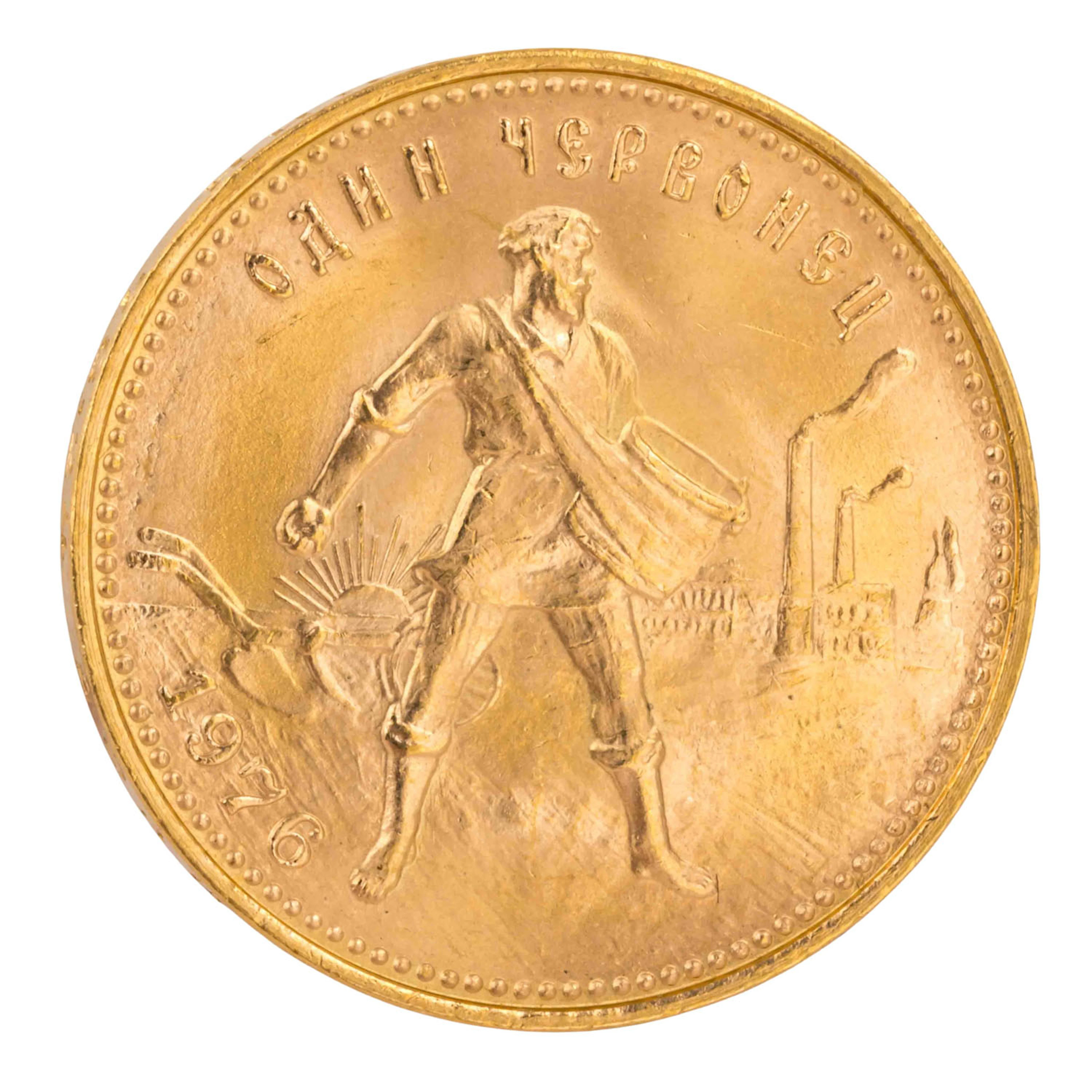 UdSSR/GOLD – 10 Rubel 1976, Tscherwonetz