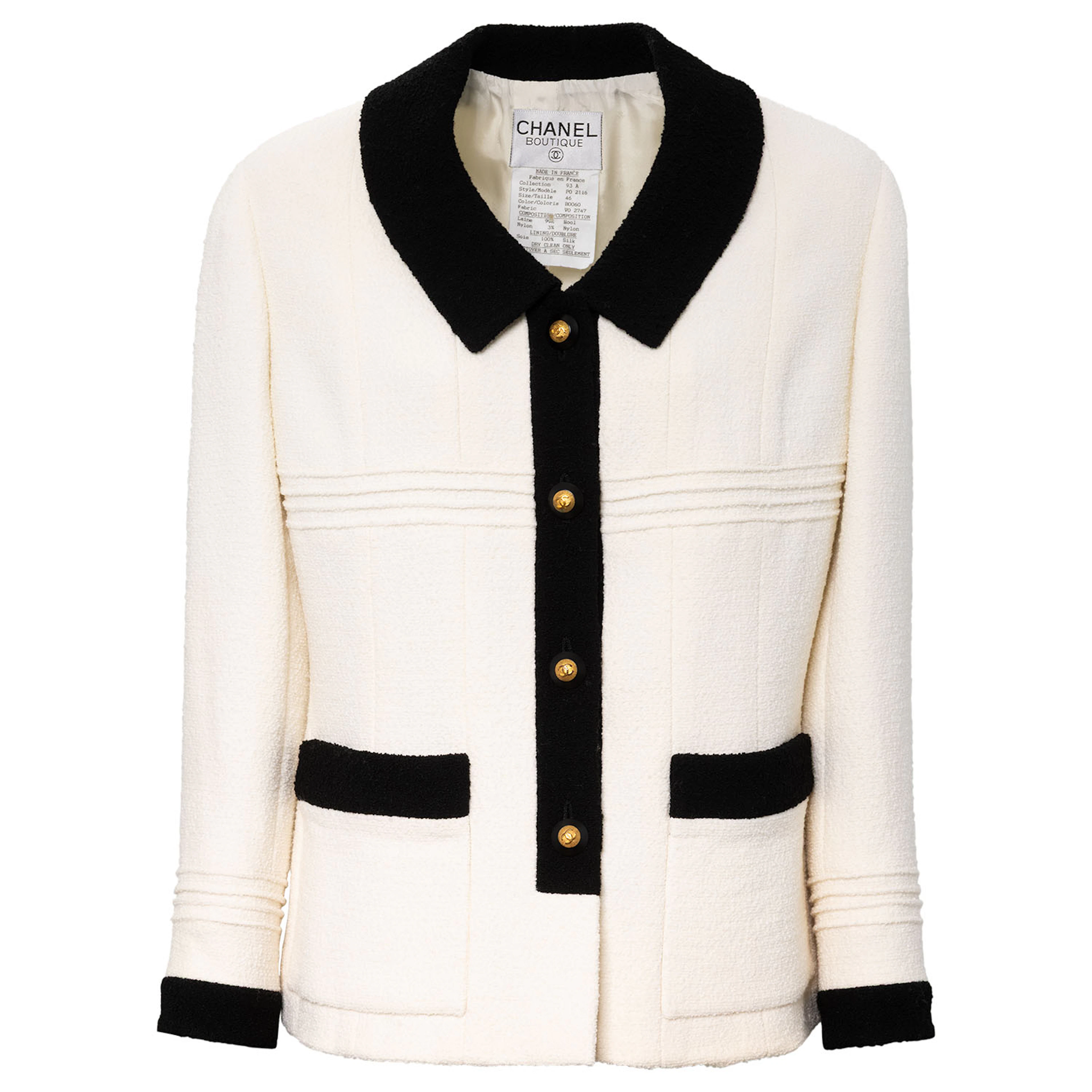 CHANEL BOUTIQUE VINTAGE Jacke, Gr. ca. 38/40, Koll.: A1993.