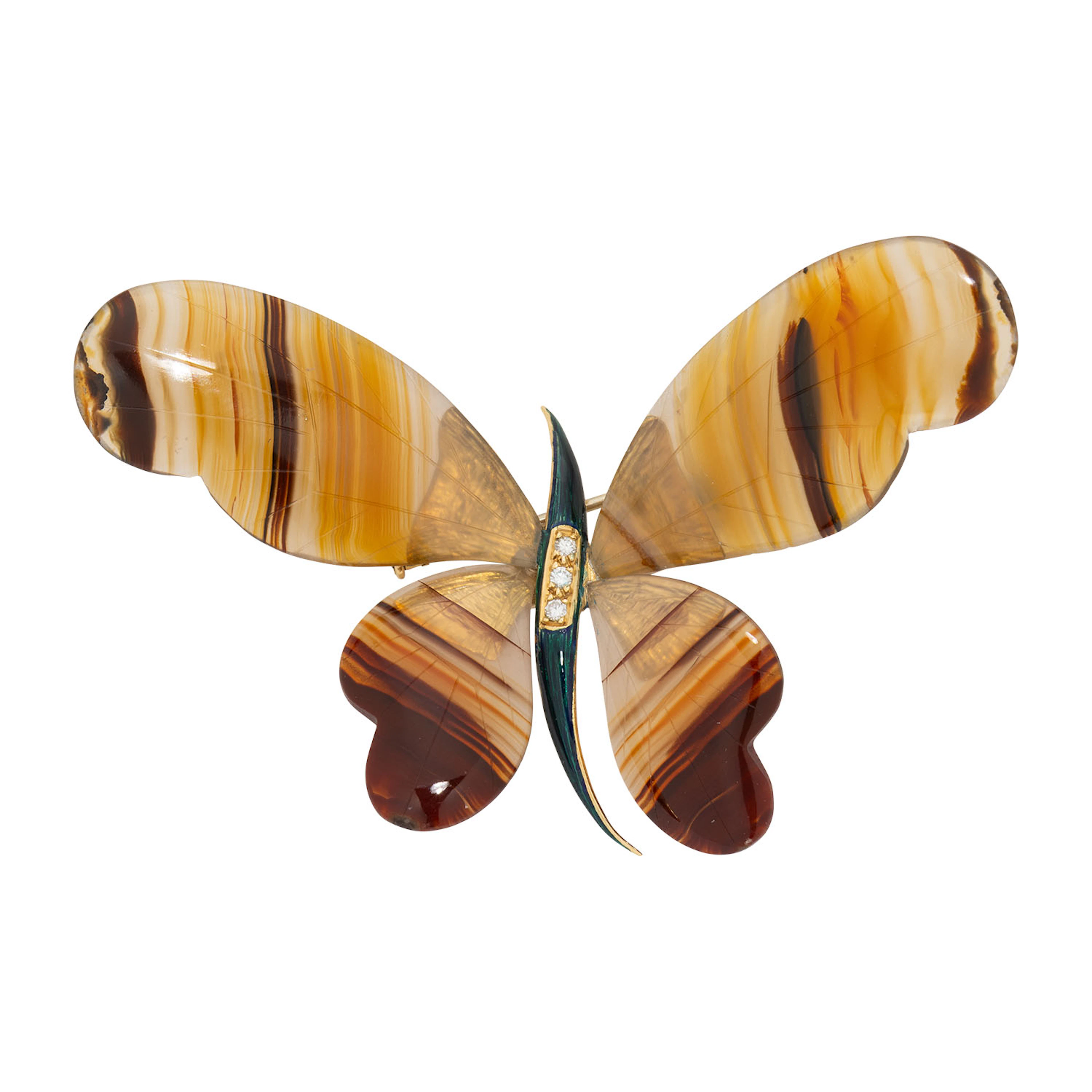 RENÉ KERN außergewöhnliche Brosche "Schmetterling"