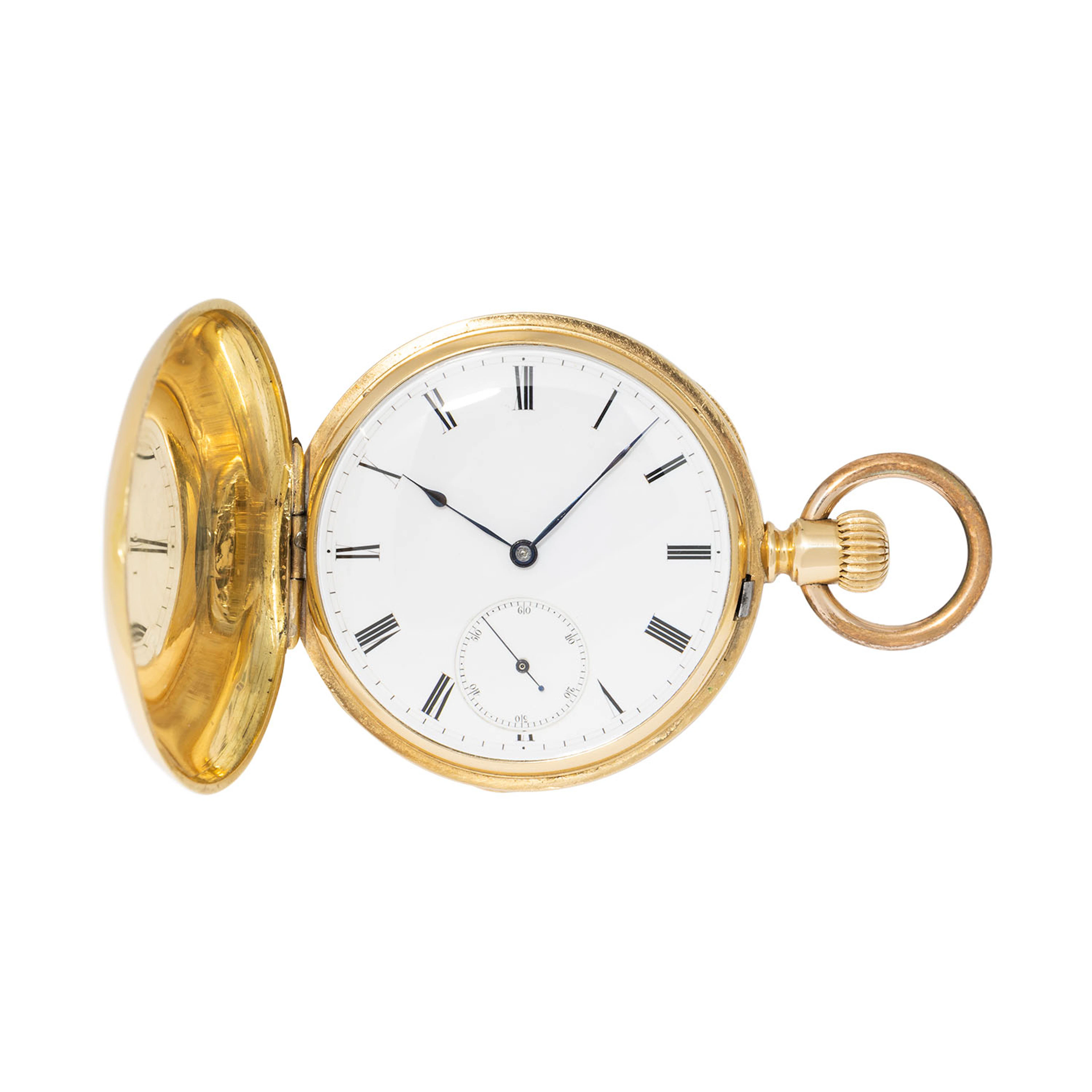 PATEK PHILIPPE Seltene Savonnette Taschenuhr in 18K Gelbgold von 1871.