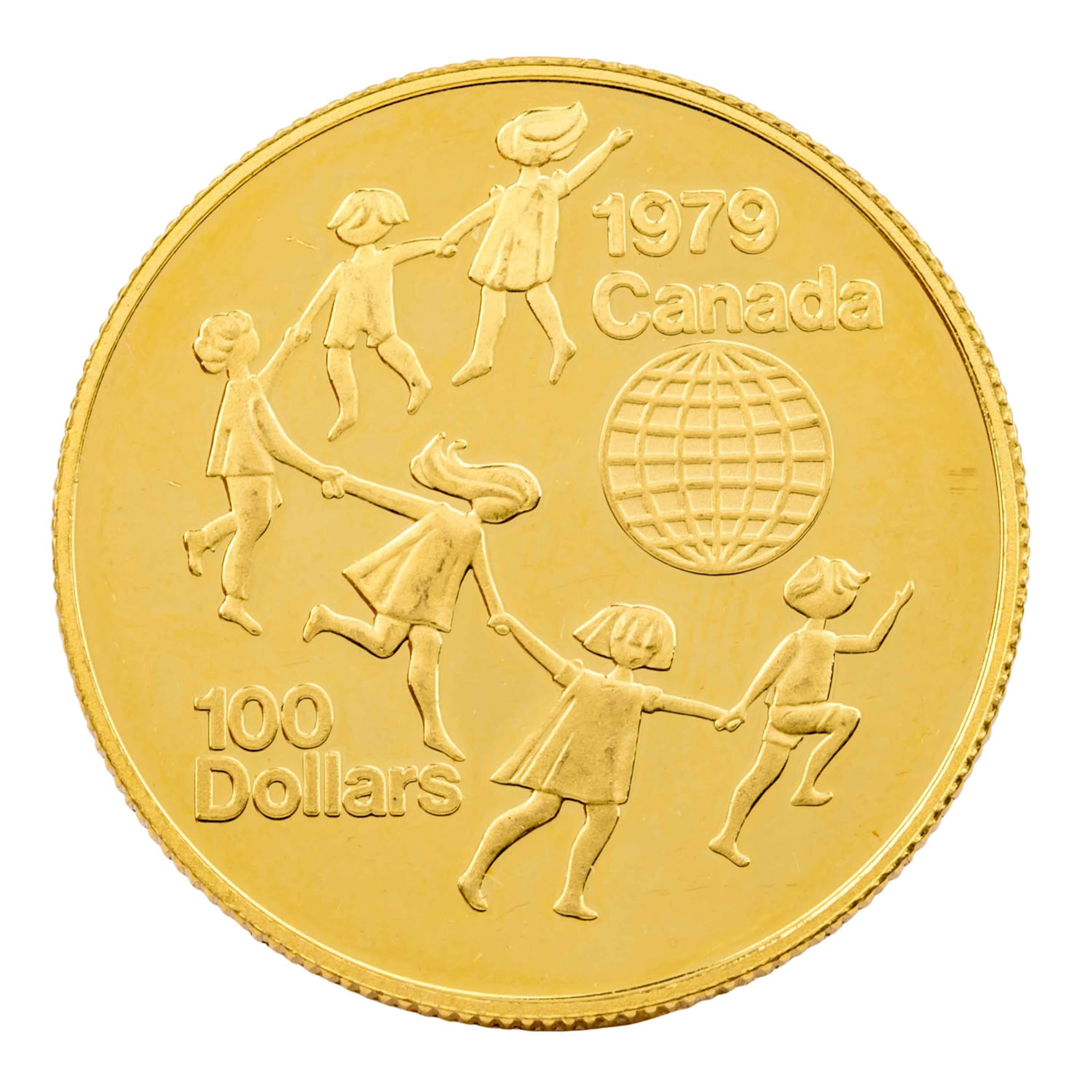 Kanada /GOLD - Elisabeth II. 100$ Jahr des Kindes 1979 vz aus PP