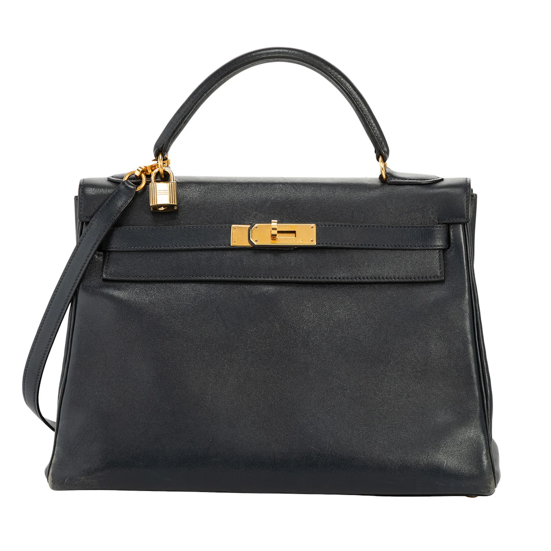 HERMÈS VINTAGE Handtasche "KELLY BAG 32".