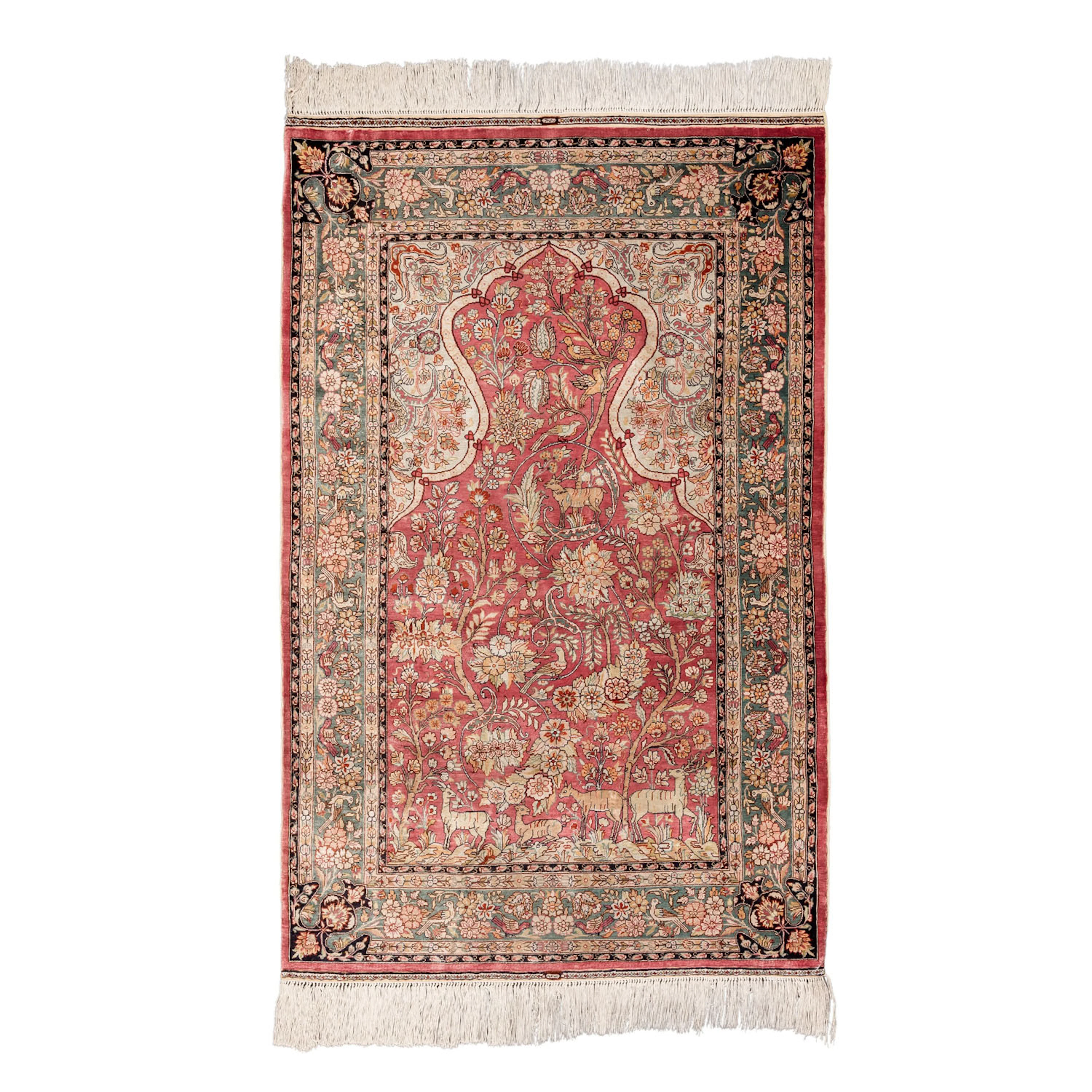 Orientteppich aus Seide. HEREKE/TÜRKEI, 20. Jh., 122x78 cm.