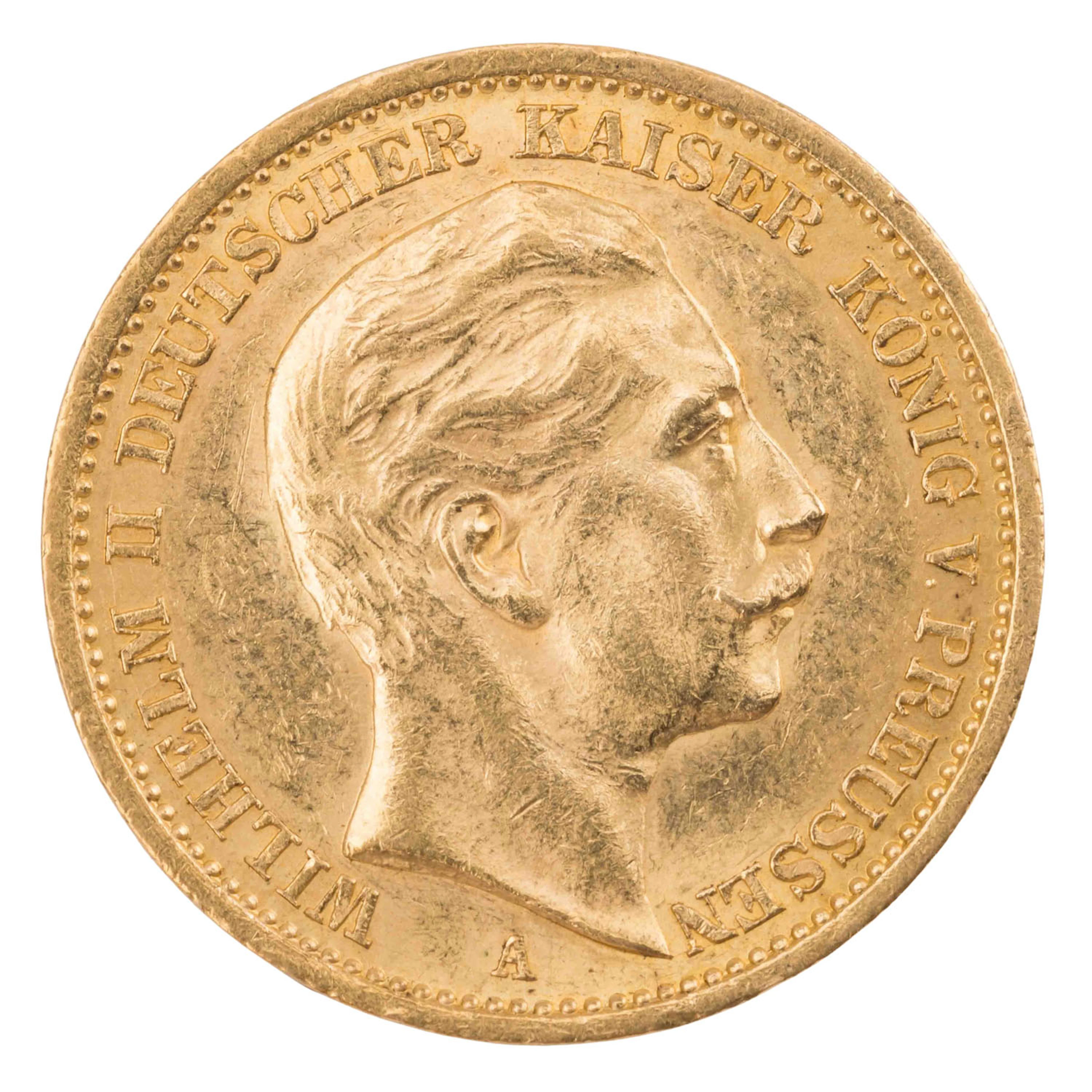 Deutsches Kaiserreich /GOLD – Preußen, Wilhelm II., 20 Mark 1909 A