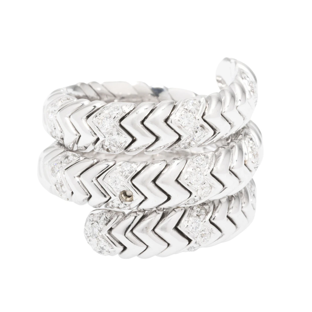 BULGARI Ring "Spiga" 3-Band mit Brillanten