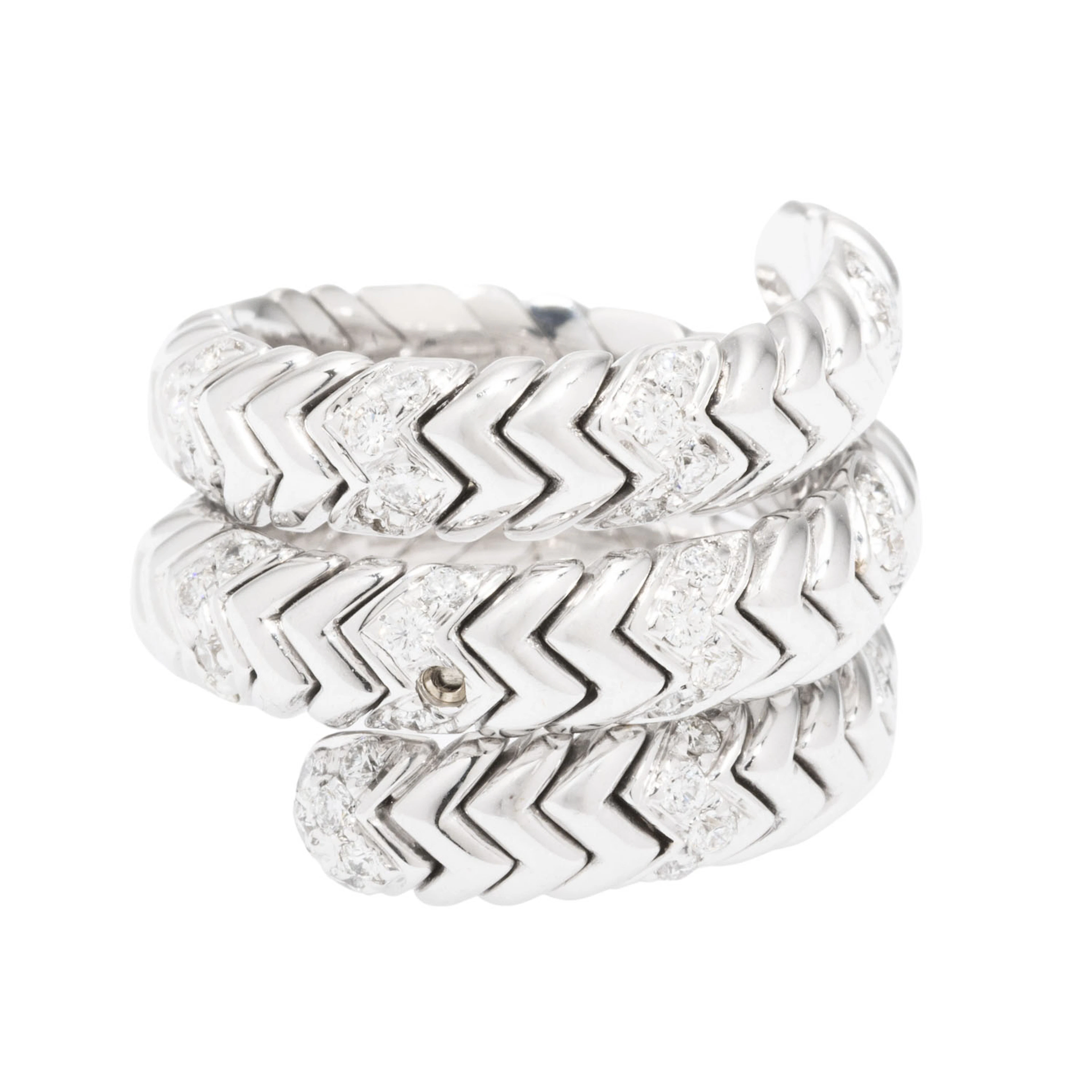 BULGARI Ring "Spiga" 3-Band mit Brillanten