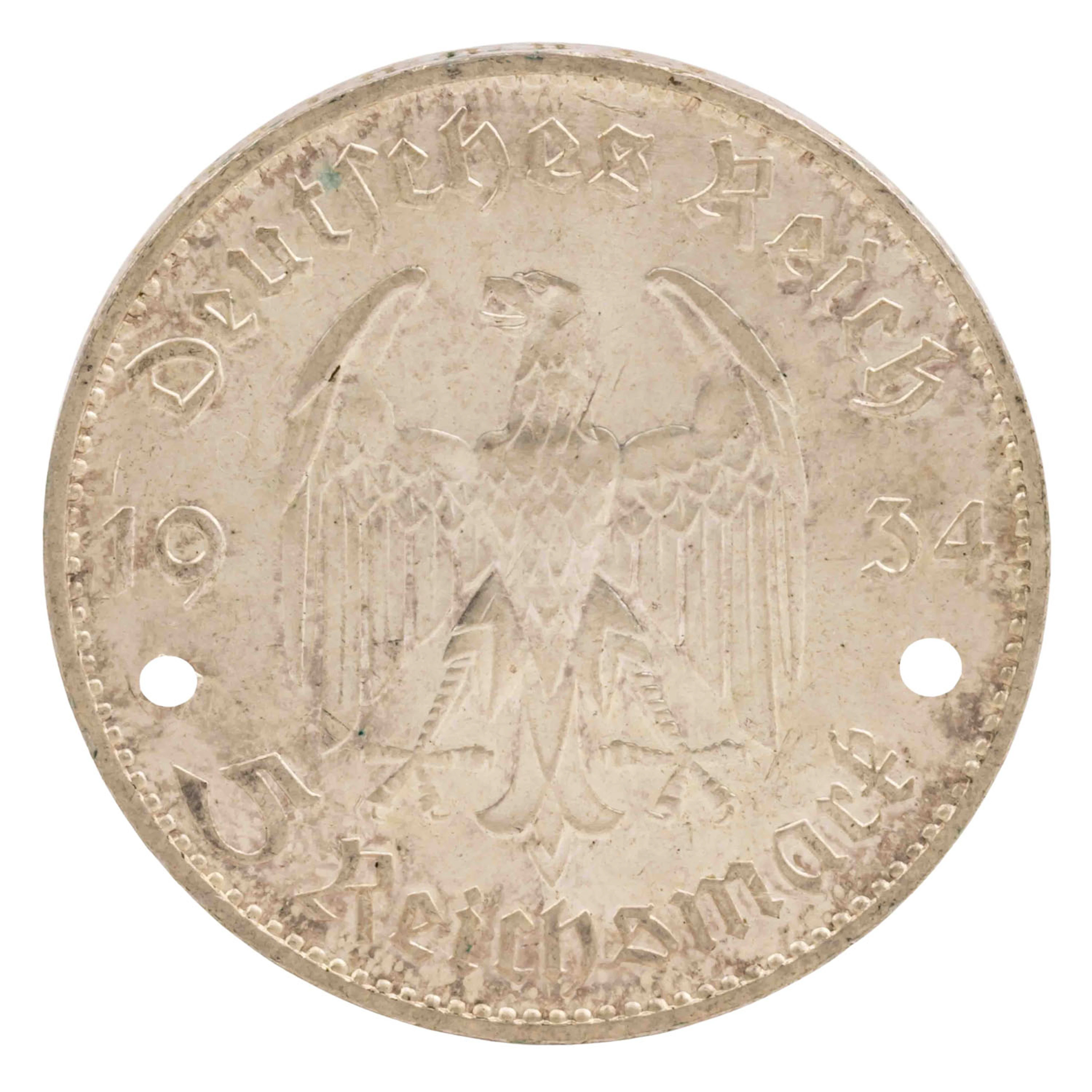 Dt. Reich (1933-45)/SILBER 5 Reichsmark 1934/F "Garnisonskirche Potsdam"