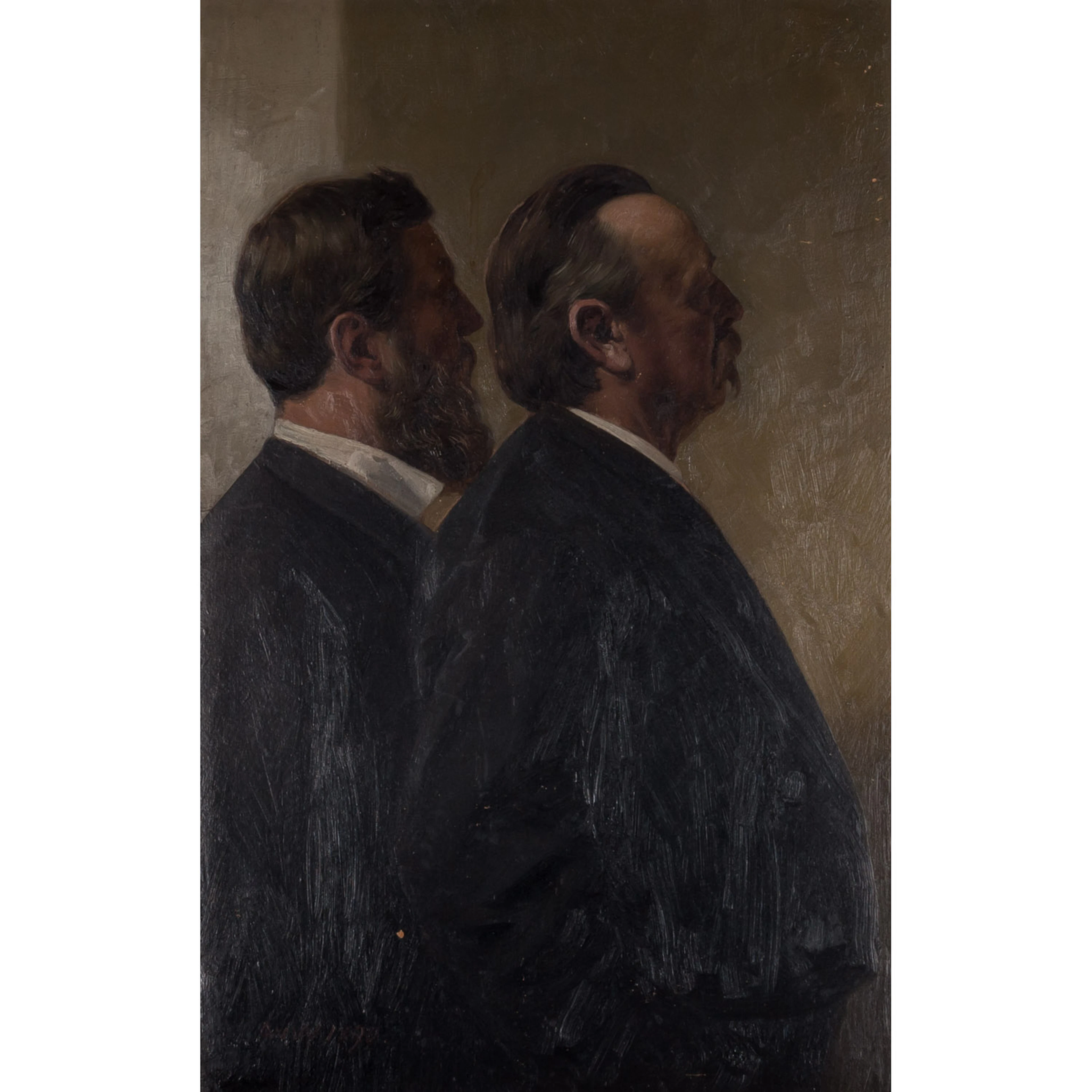 VON WERNER, ANTON (1843–1915) "Doppelporträt zweier Reichstagsabgeordneter