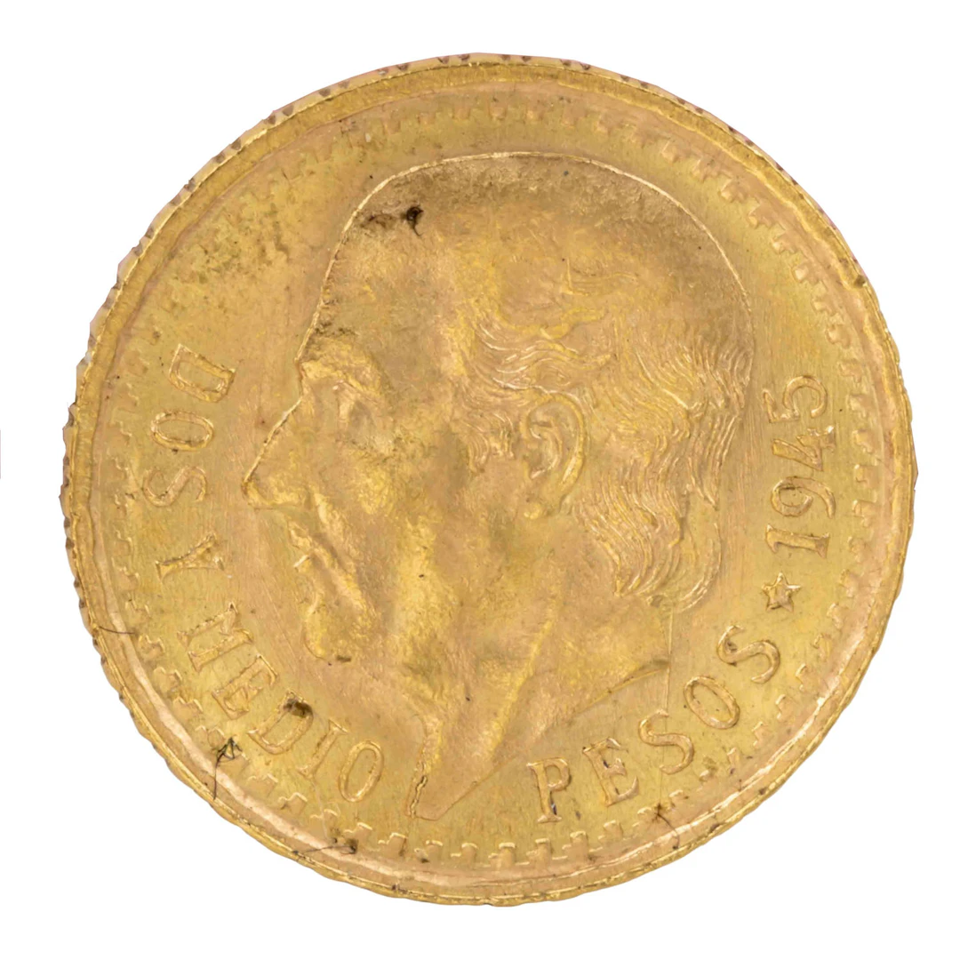 Mexiko/GOLD – 2 ½ Pesos 1945