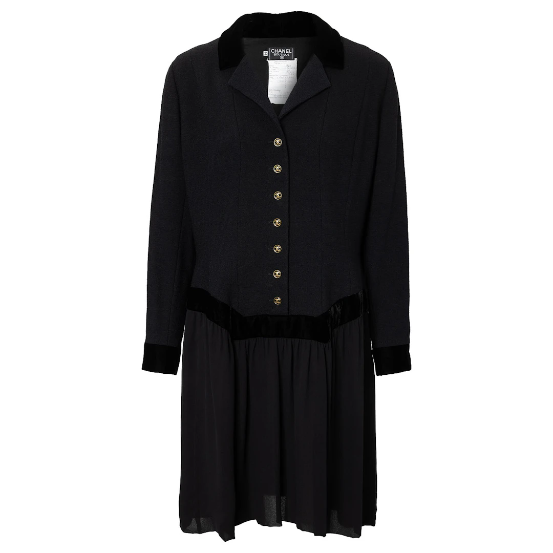 CHANEL BOUTIQUE VINTAGE Kleid, Gr. ca. 38/40, Koll.: A1994.