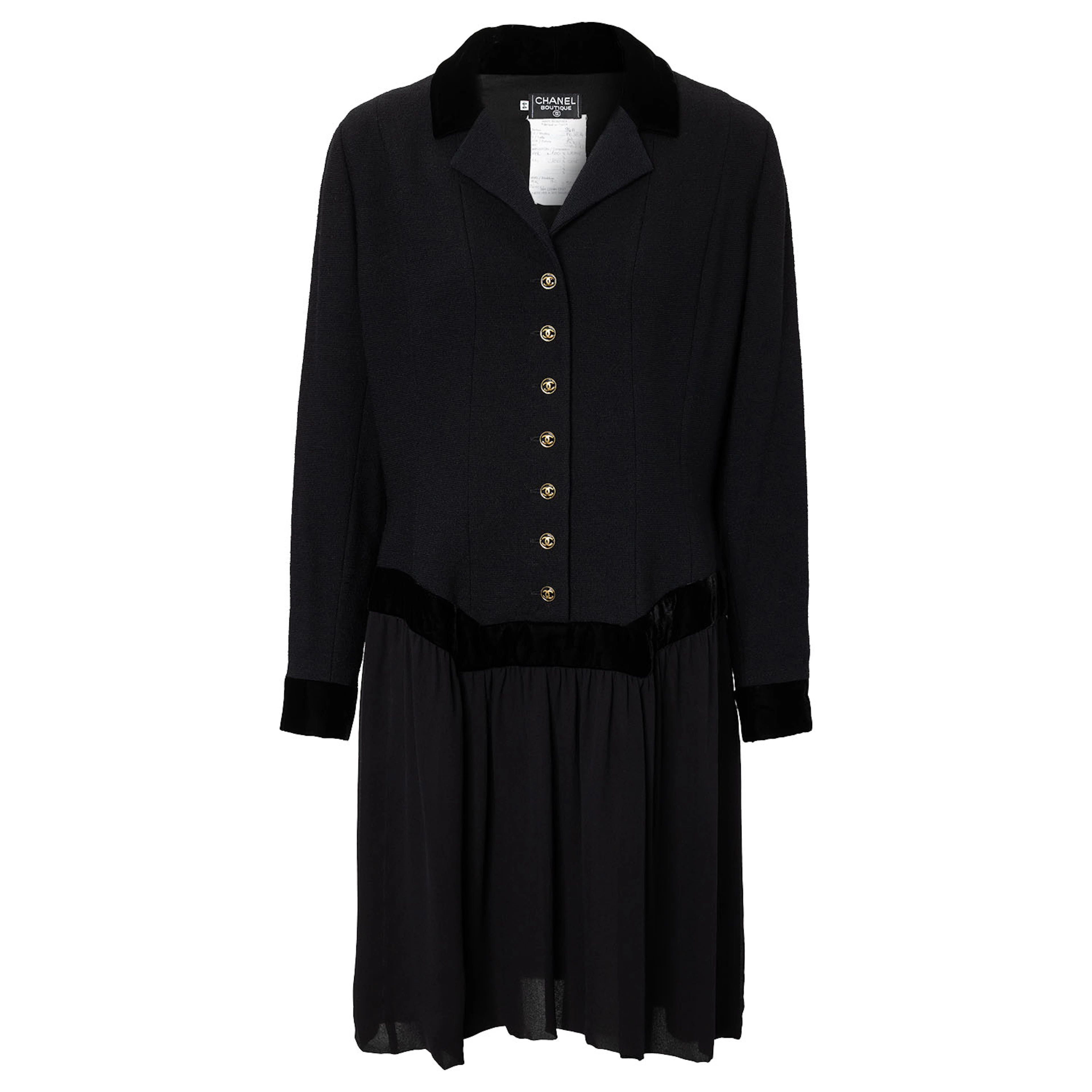 CHANEL BOUTIQUE VINTAGE Kleid, Gr. ca. 38/40, Koll.: A1994.