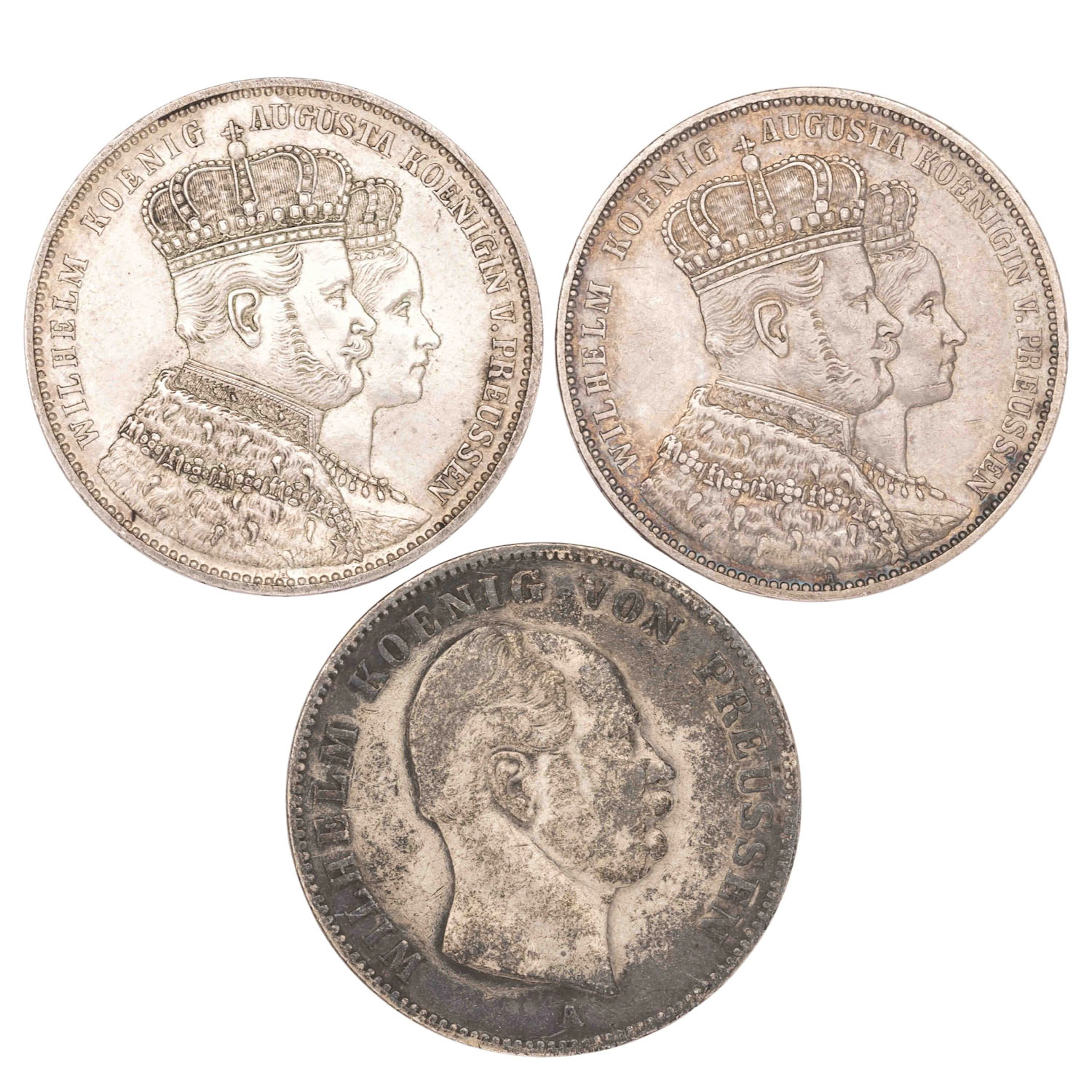 AD Preussen/SILBER 1 Vereinstaler 2x 1861, 1862