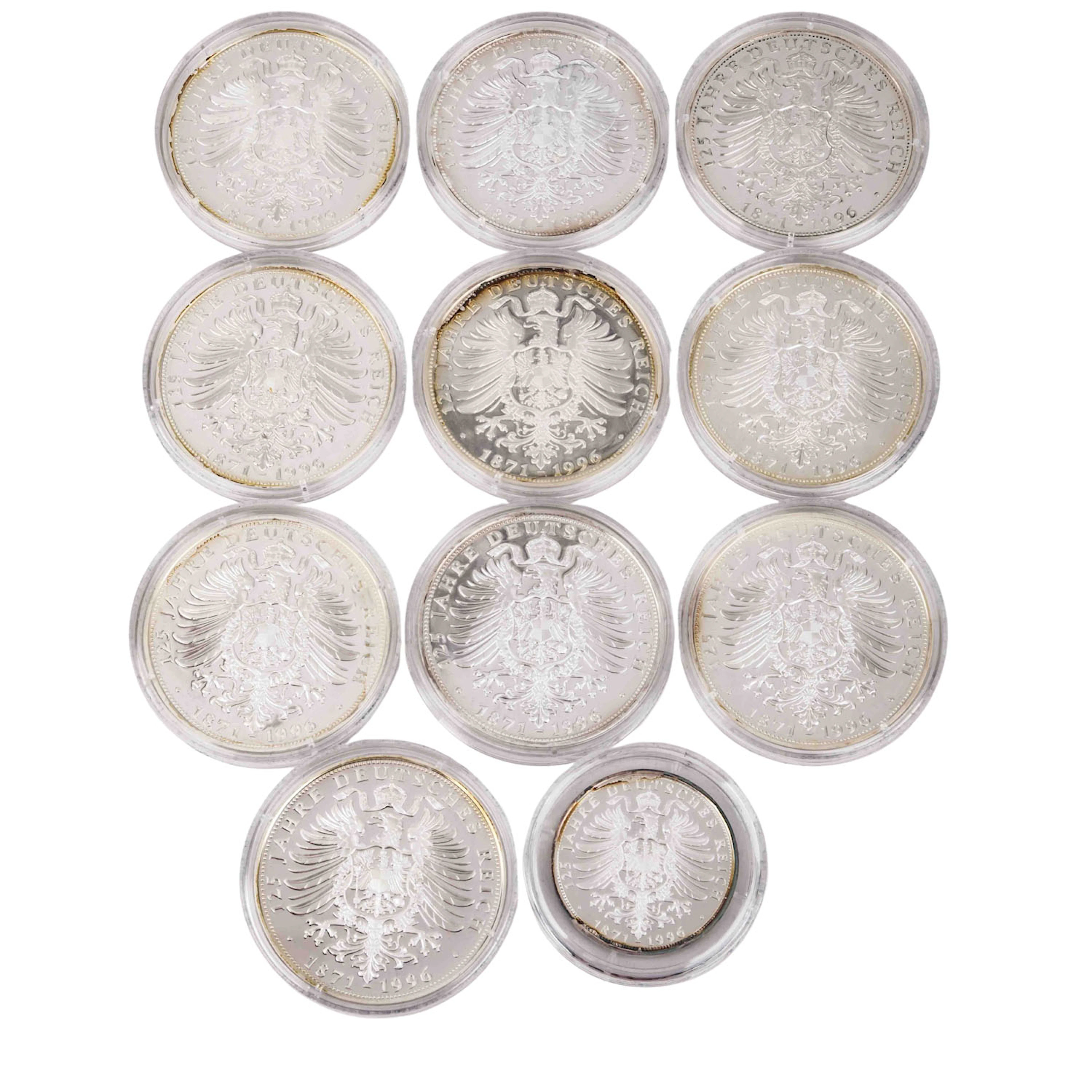 Die Geschichte des Deutschen Reiches / SILBER - Ca. 210 Gramm