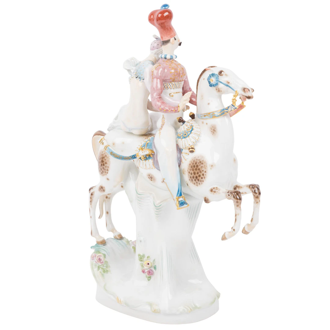 MEISSEN Figurengruppe "Die Entführung", 1. Wahl, 2. H. 20. Jh.