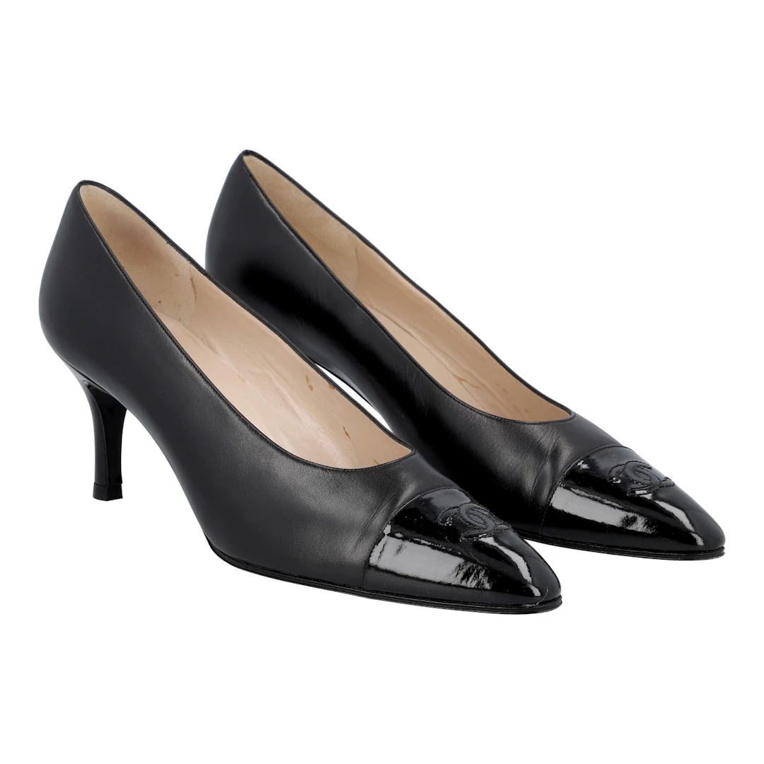 CHANEL VINTAGE Pumps, Gr. 39,5.