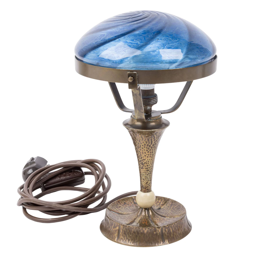 JOHANN LÖTZ WITWE, kleine Tischlampe "Melusin". 1900-1905