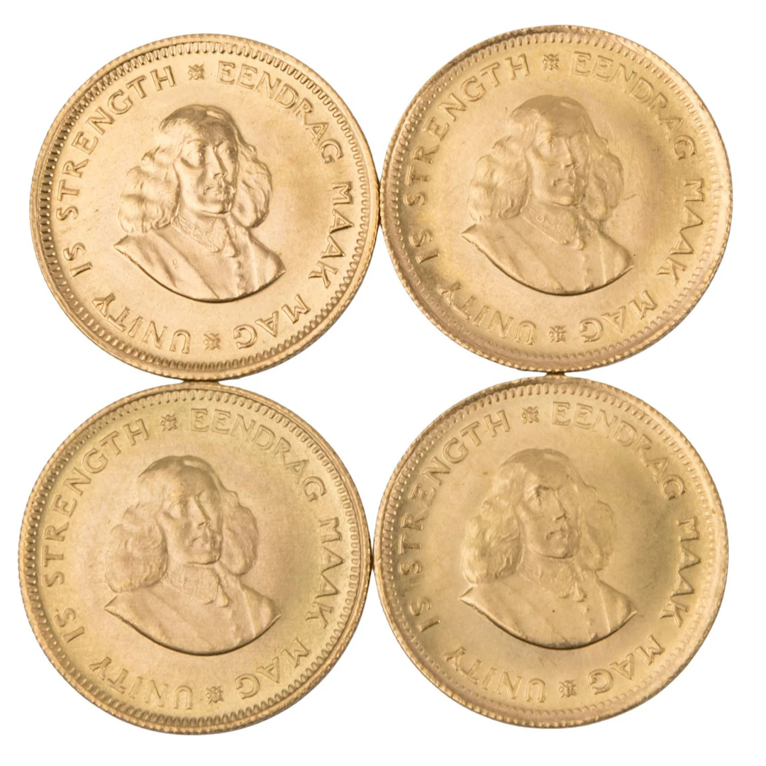 Südafrika /GOLD - 4 x 1 Rand