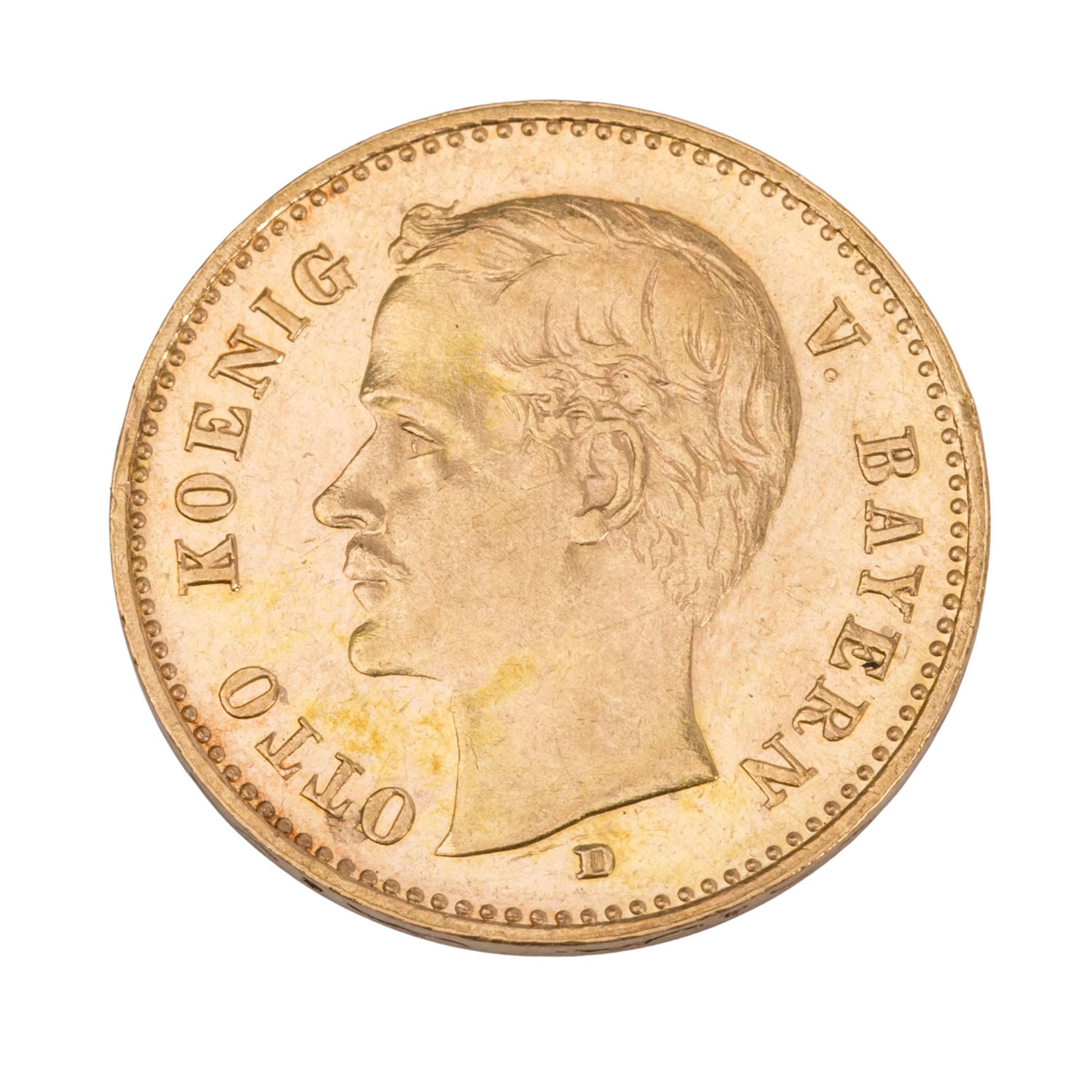 Dt. Kaiserreich /GOLD - Bayern, Otto (1886-1916) 10 Mark 1909 D