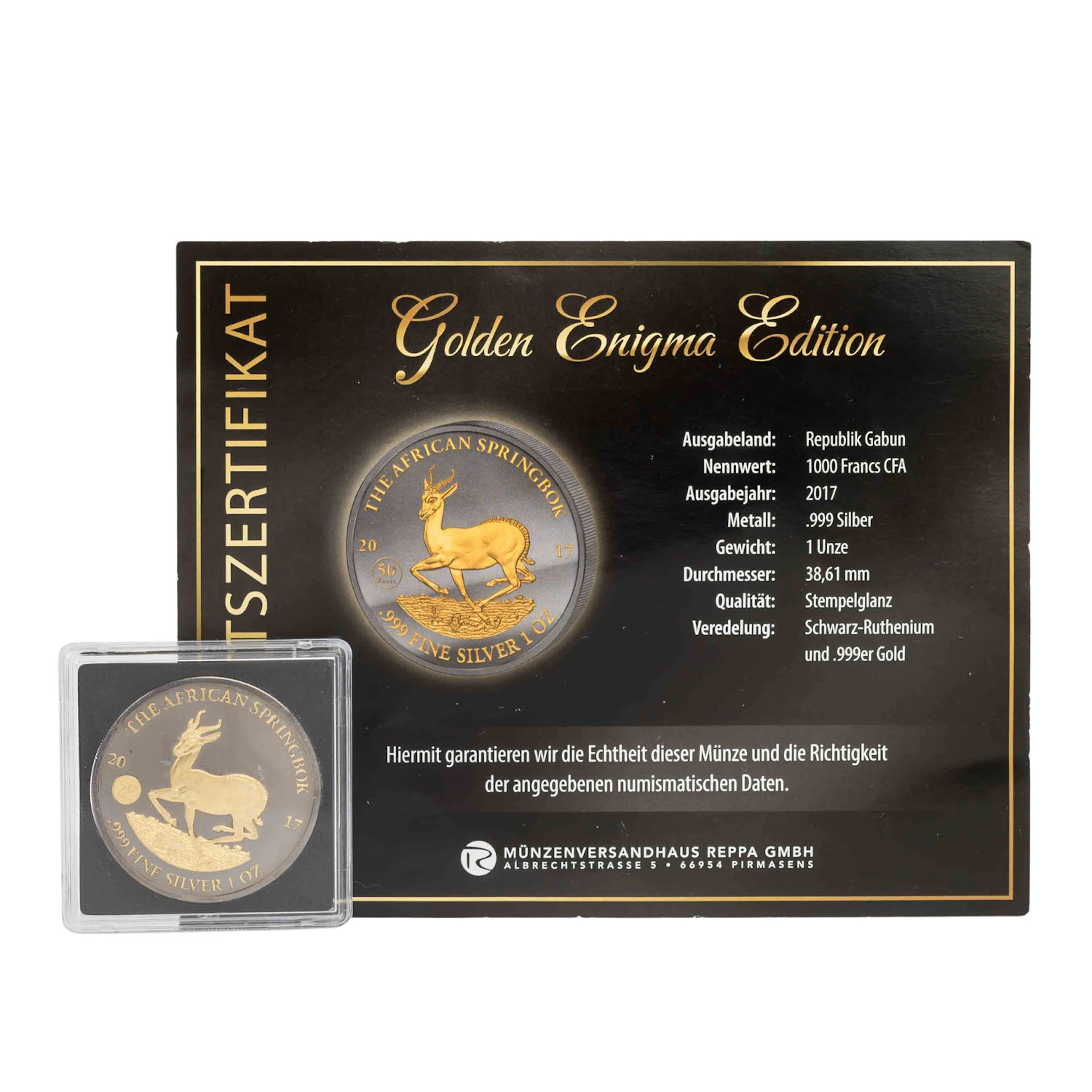 Republik Gabun/SILBER - 1000 Francs CFA 2017