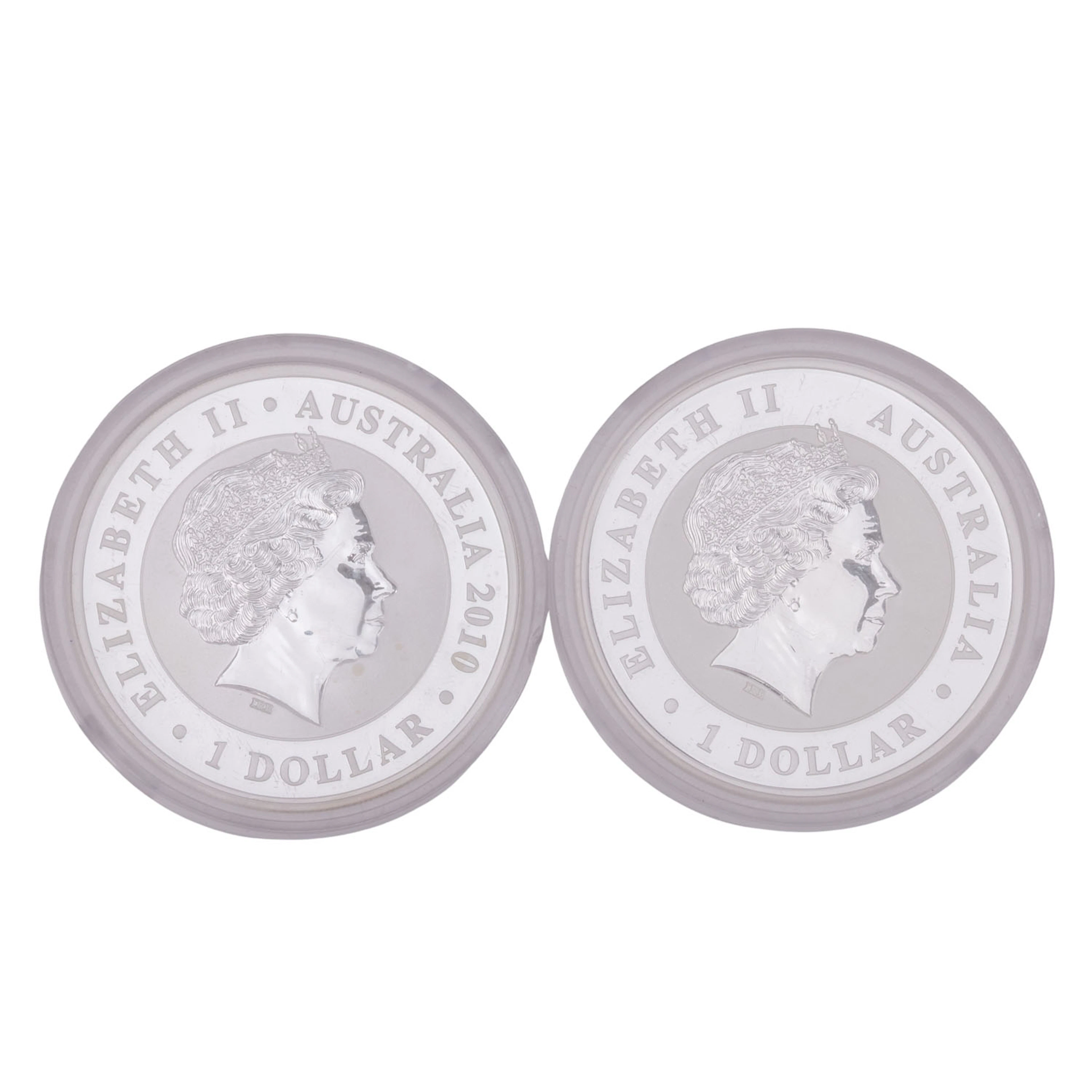 Australien/SILBER - 2 x 1 Dollar, je 1 Unze Feinsilber