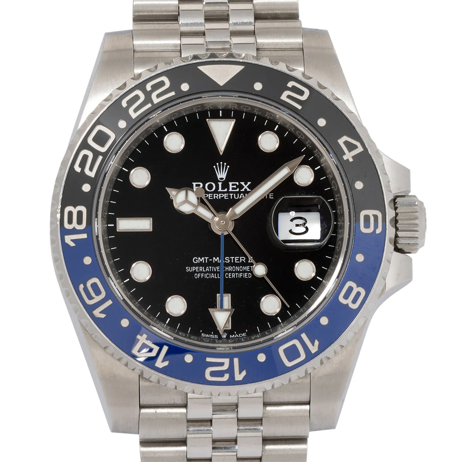 ROLEX GMT-Master II "Batgirl" Ref 126710BLNR Herrenuhr. Ca. 2020er Jahre.