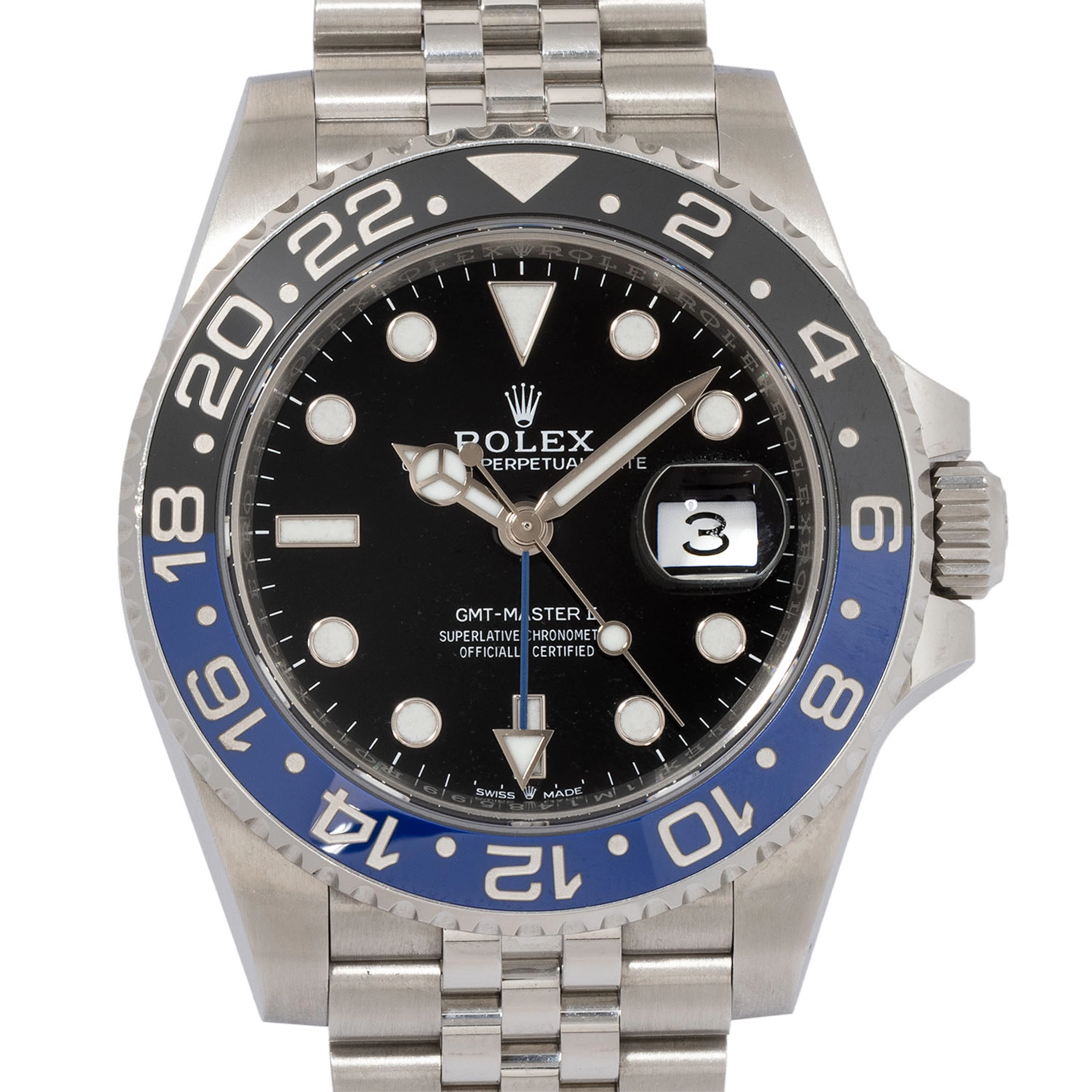 ROLEX GMT-Master II "Batgirl" Ref 126710BLNR Herrenuhr. Ca. 2020er Jahre.