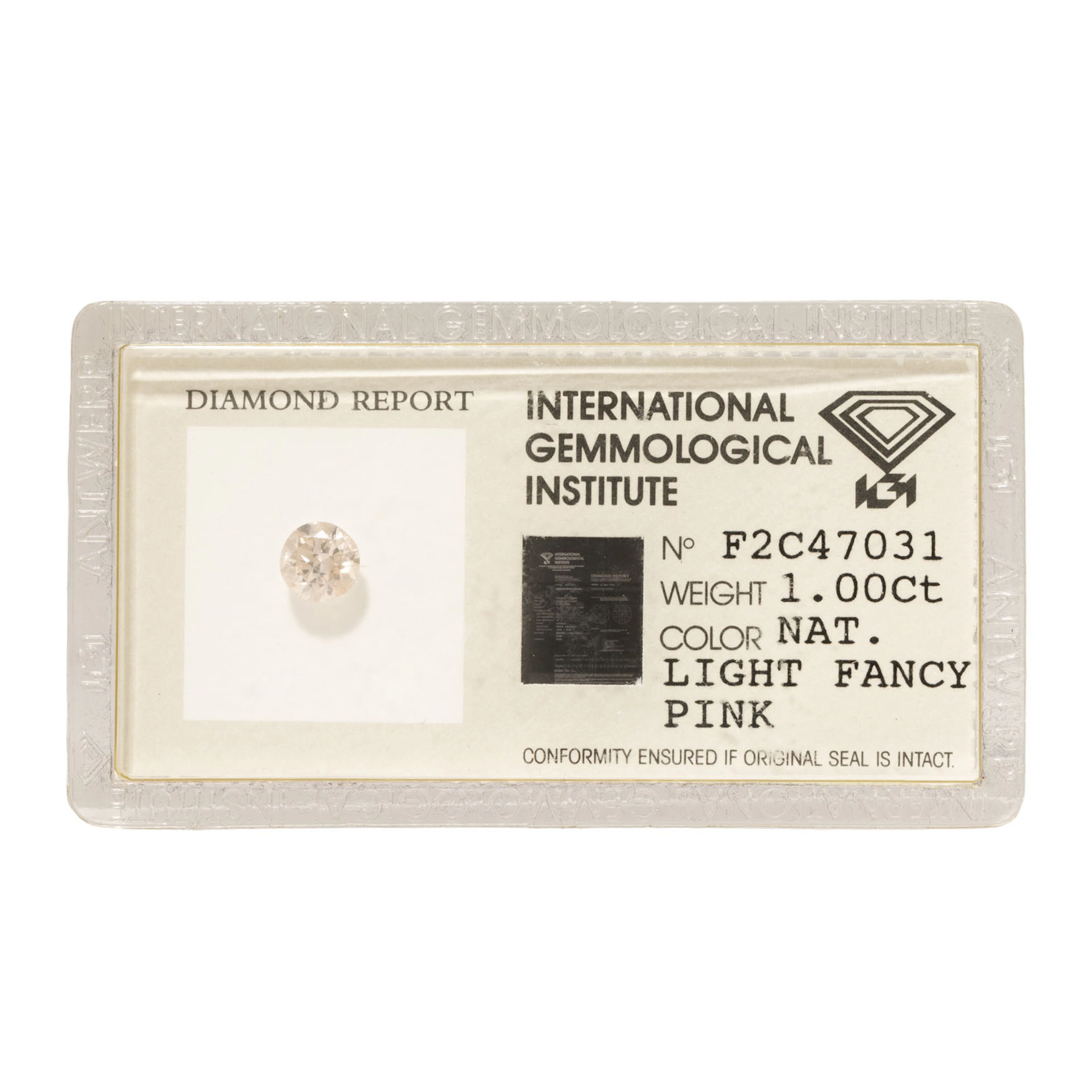 Loser fancy light pink Brillant