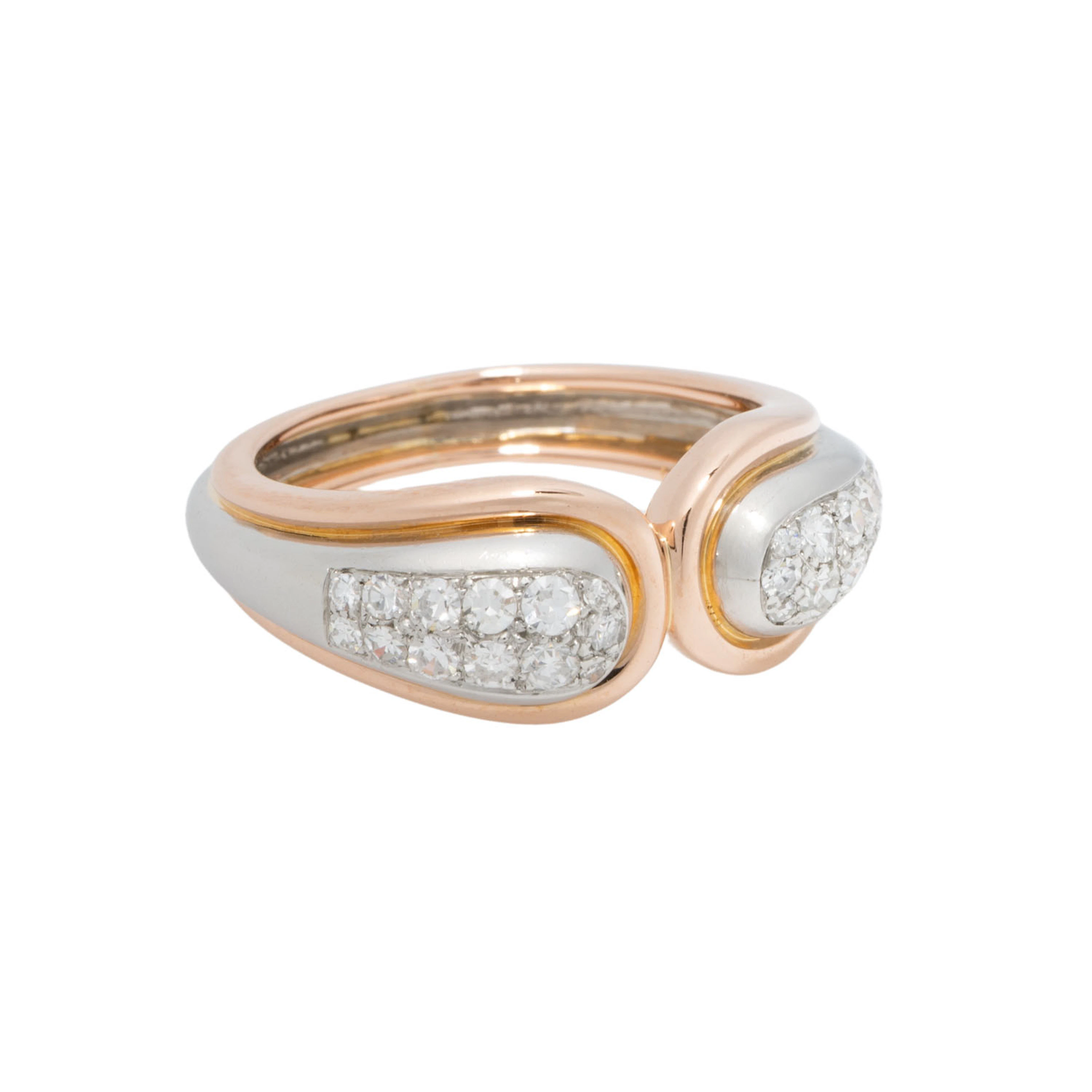 Ring mit Achtkantdiamanten zus. ca. 0,40 ct