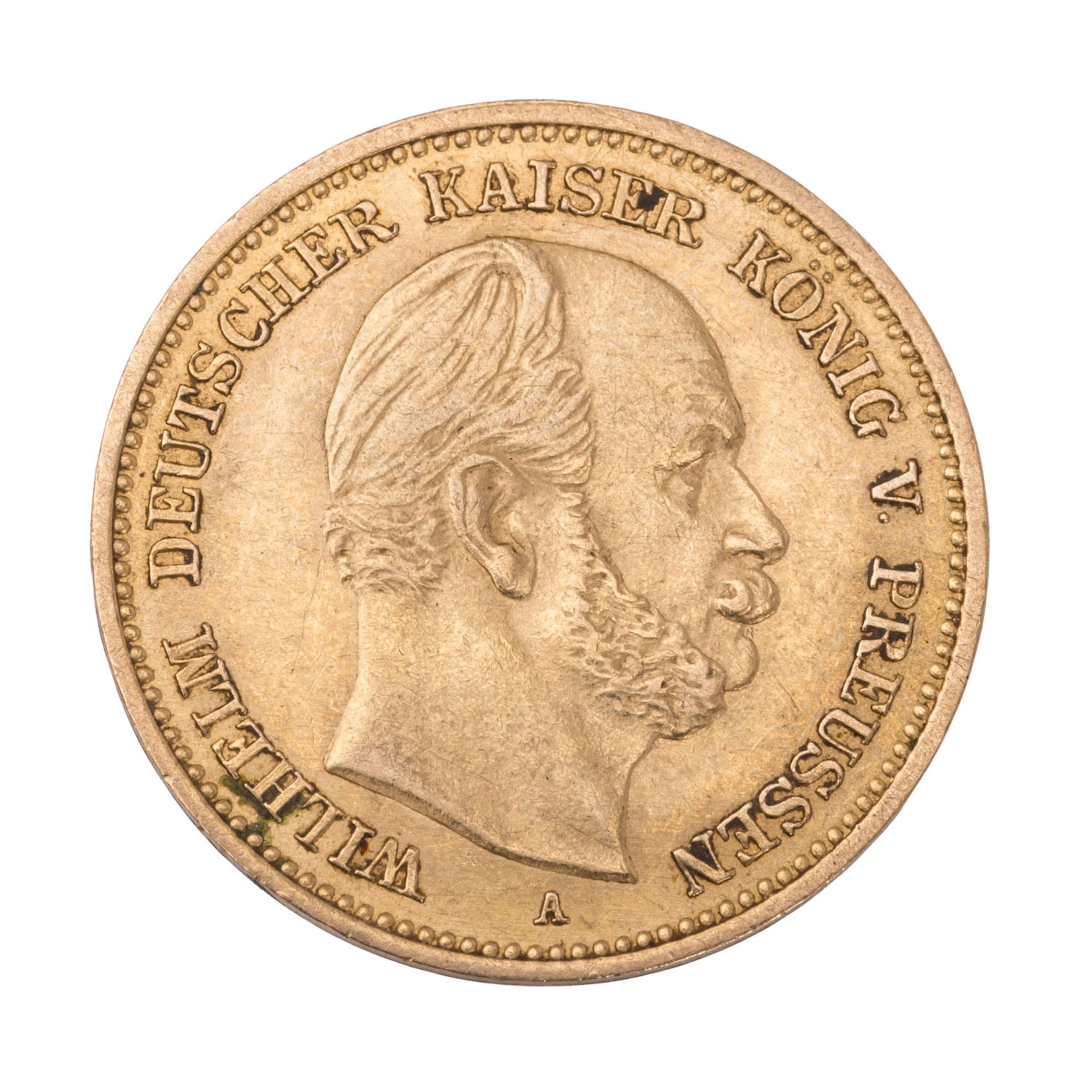 Dt. Kaiserreich Preussen/GOLD - Wilhelm I. 5 Mark 1877 A J.244.