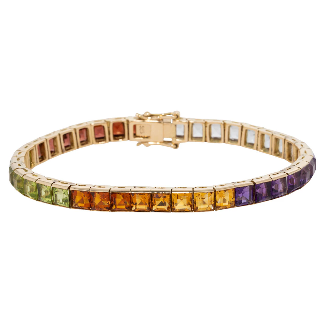 Armband "Regenbogen" mit Farbedelsteinen