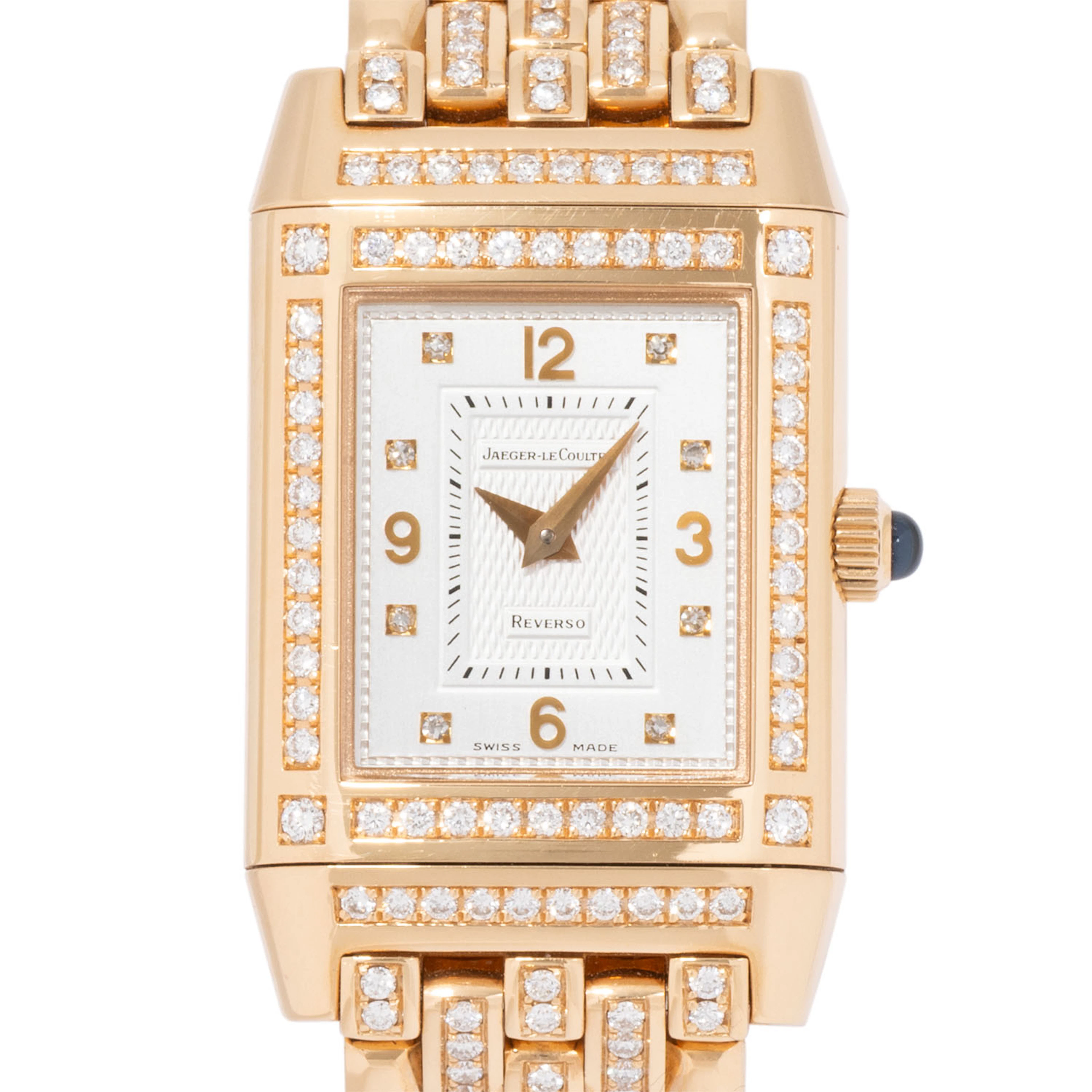 JAEGER-LeCOULTRE hochfeine Reverso Lady "Joaillerie", Ref. 267.2.86. Aus 2002.